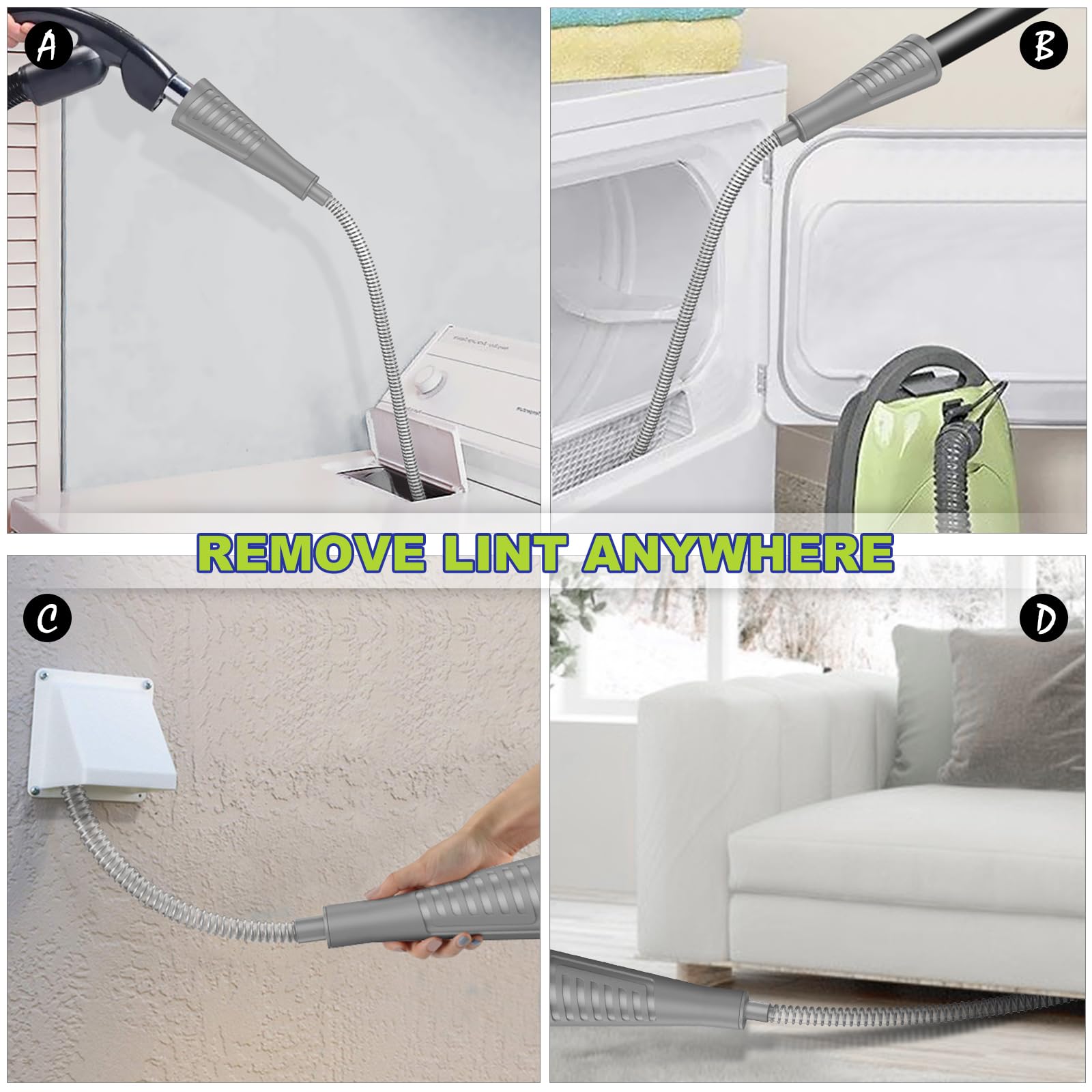 2Pcs Dryer Vent Cleaner Kit