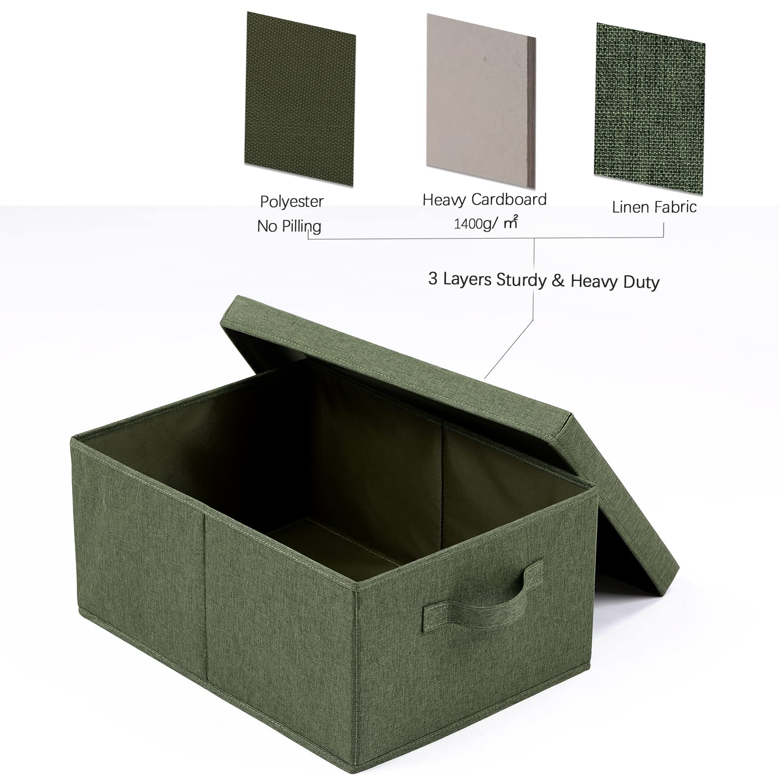 Storage Bins with Lids for Organizing (2 Count)