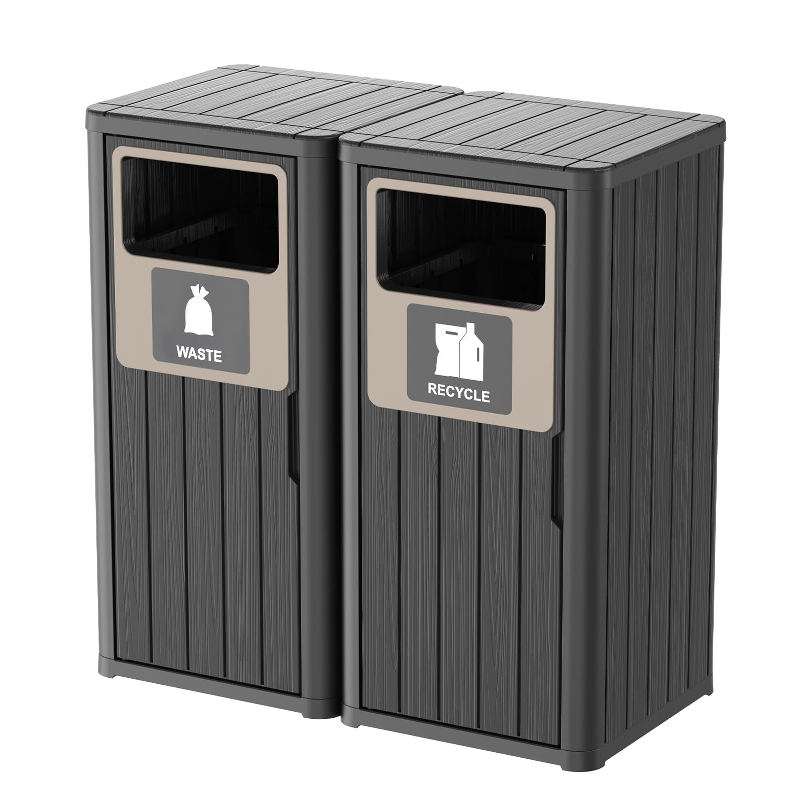 Outdoor Double Barrel Trash Can