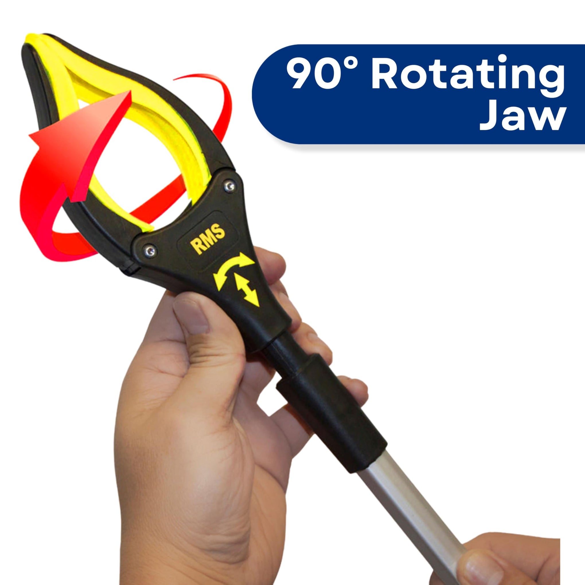 2 Pack 32 Inch Extra Long Grabber Reacher with Rotating Jaw (2 Count)