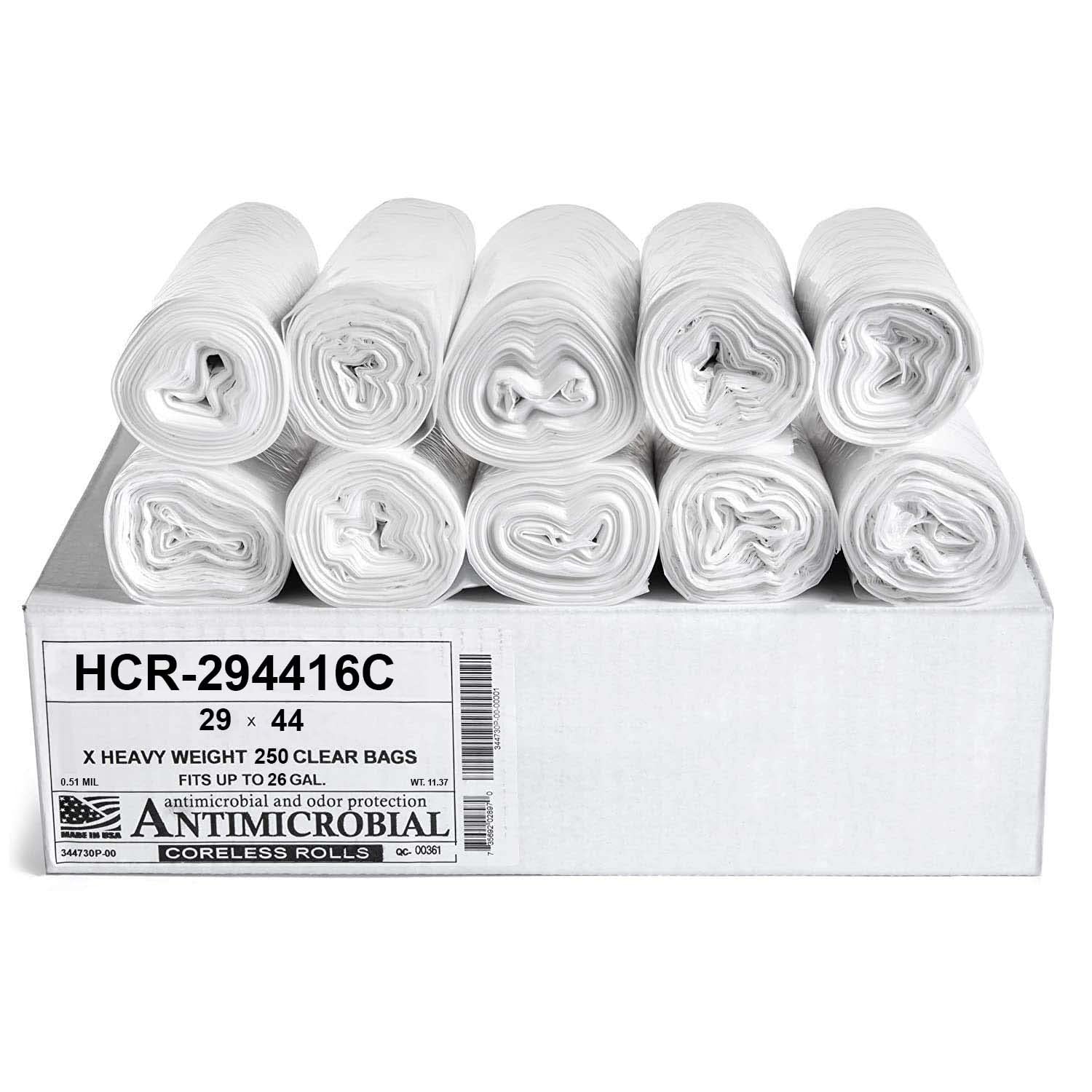 26 Gal Clear Trash Bags (250 Count)