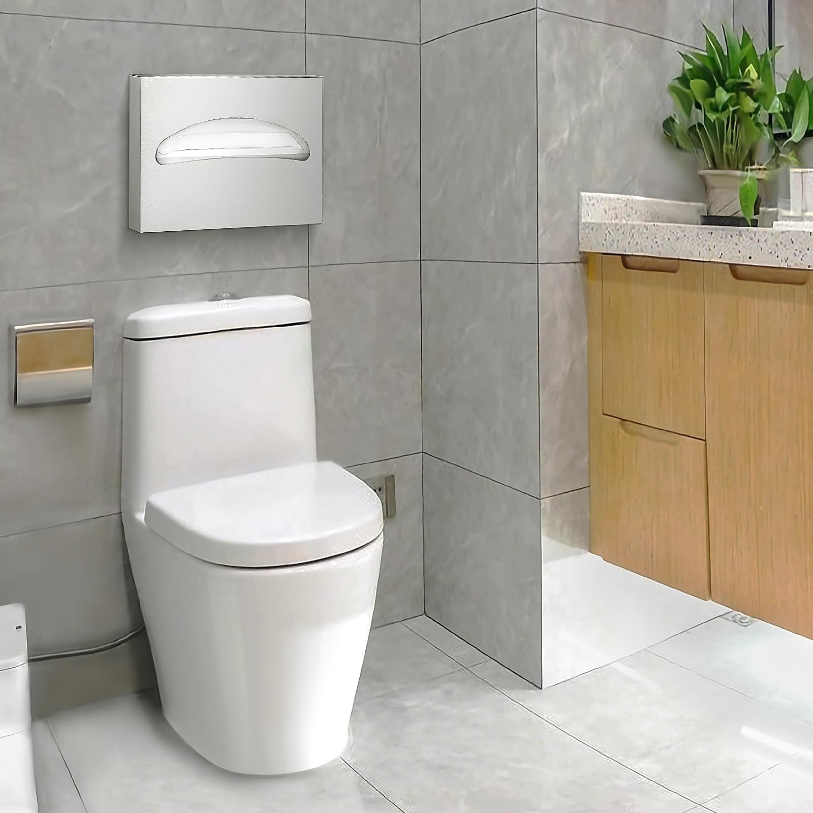 2 Pack Commercial Toilet Seat Cover Dispenser Wall Mount (2 Count)