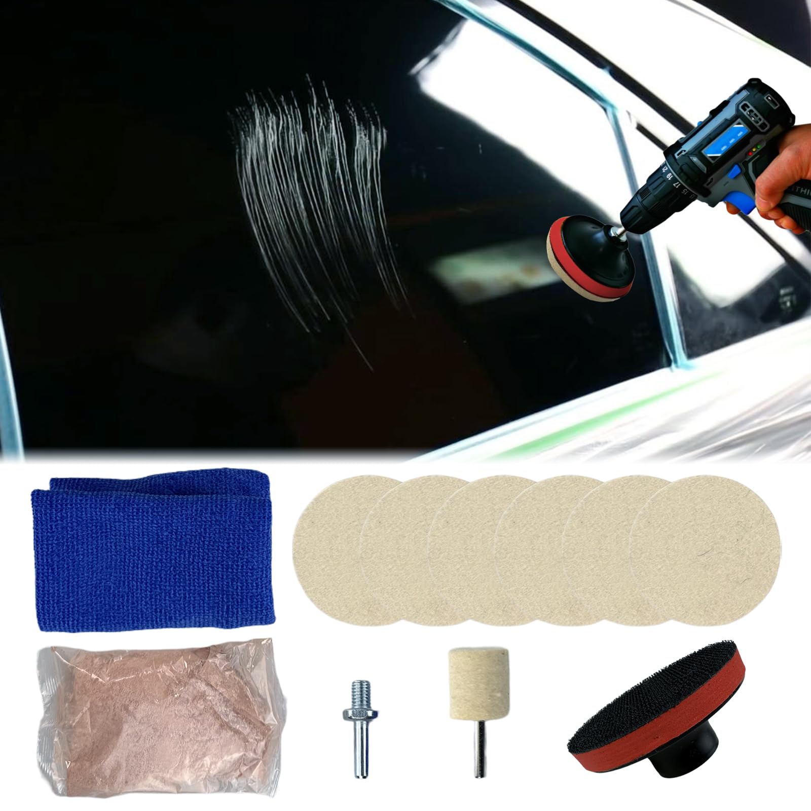 9Pcs Set Glass Polishing Kit