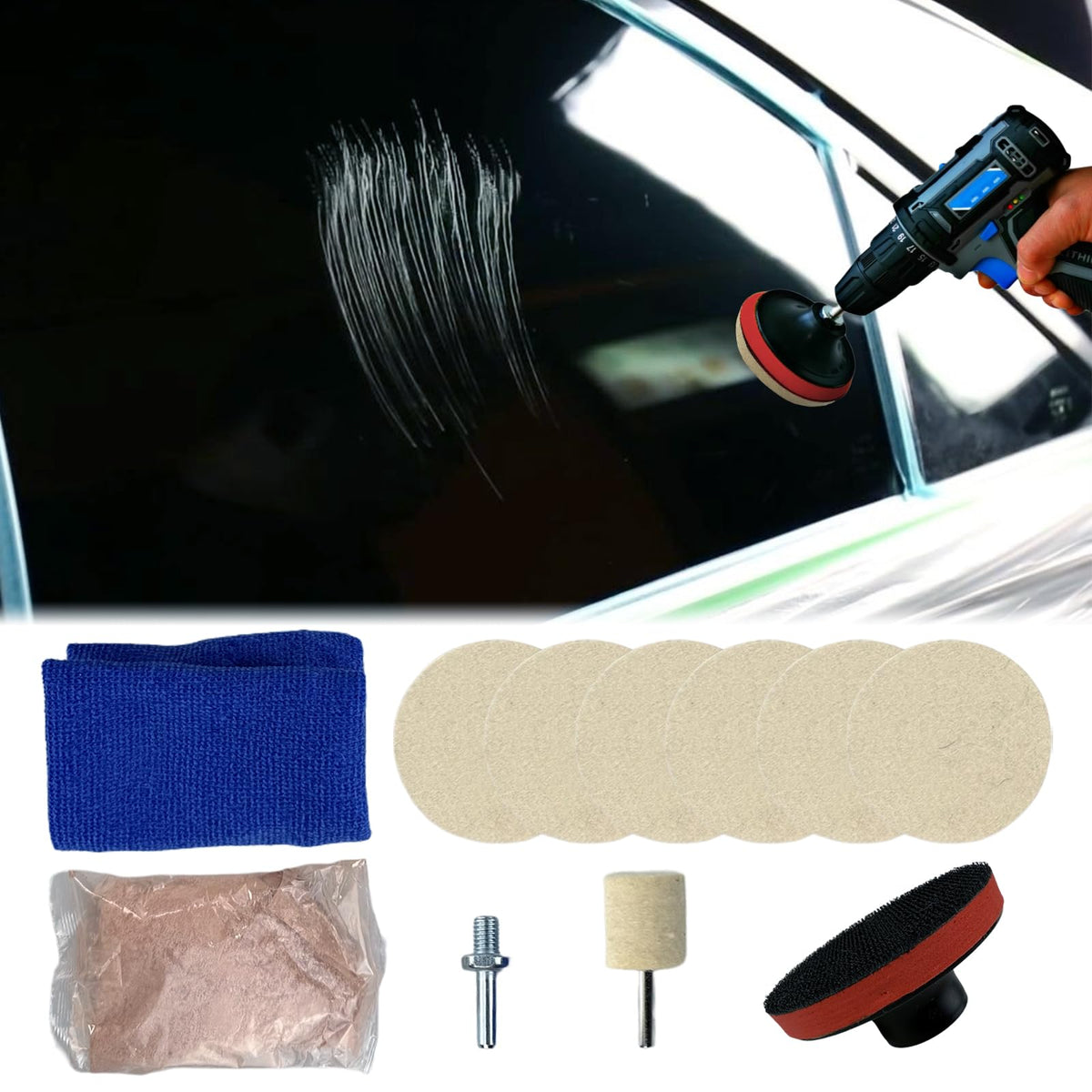9Pcs Set Glass Polishing Kit