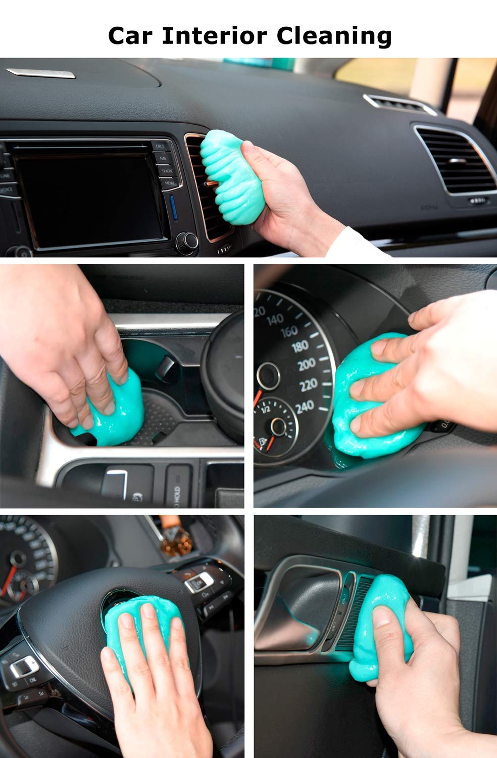 Cleaning Putty Car Cleaning Gel Car Detailing Dust Cleaning 3 Pack (9.5 Fl Oz)