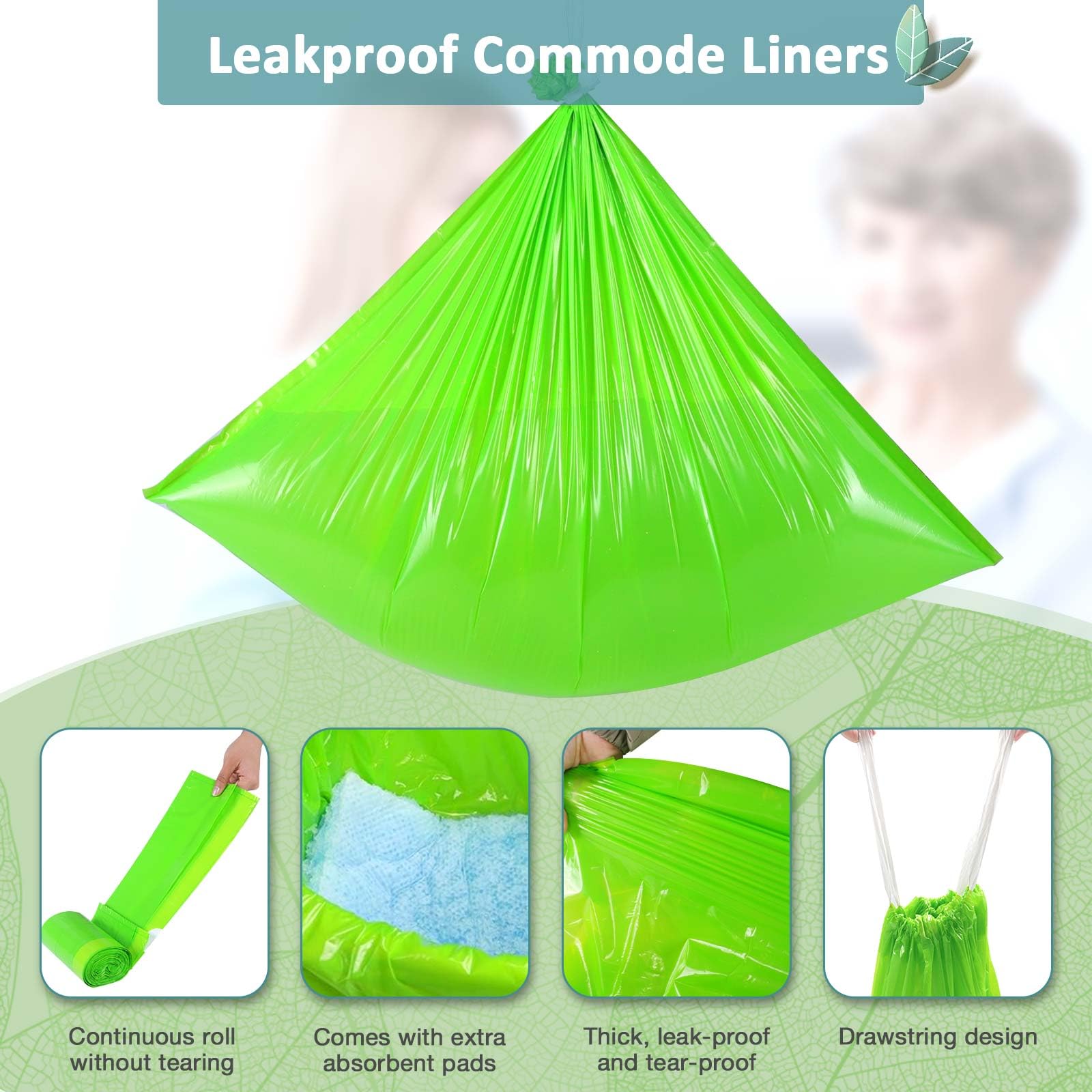 Bedside Commode Liners (150 Count)