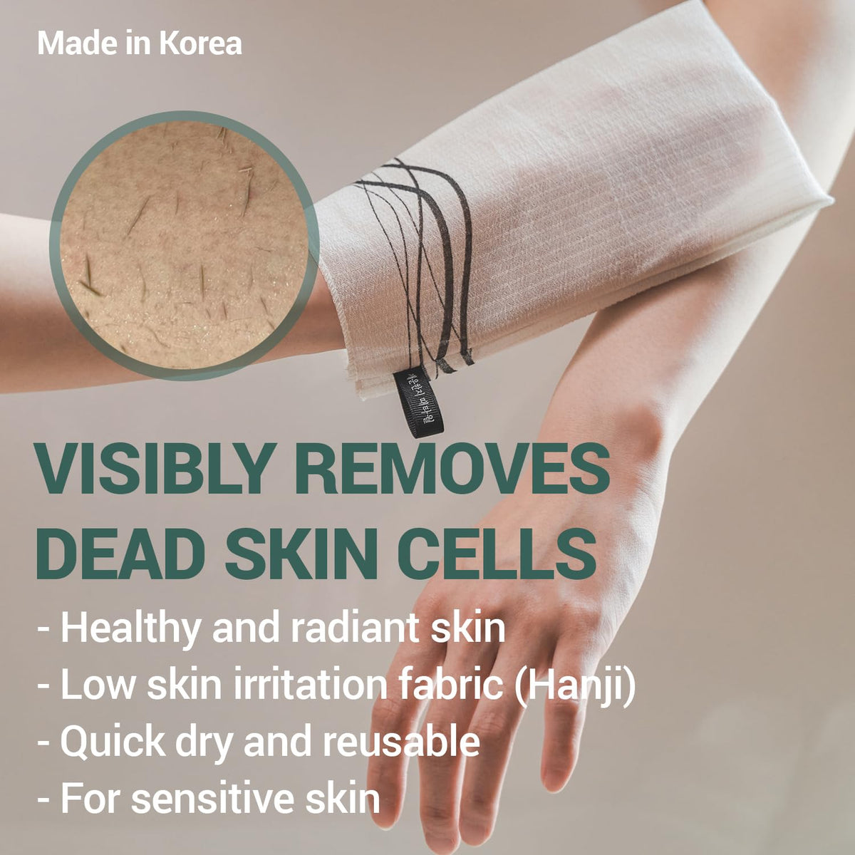 Korean Exfoliating Washcloth Towel 2Pcs (2 Count)