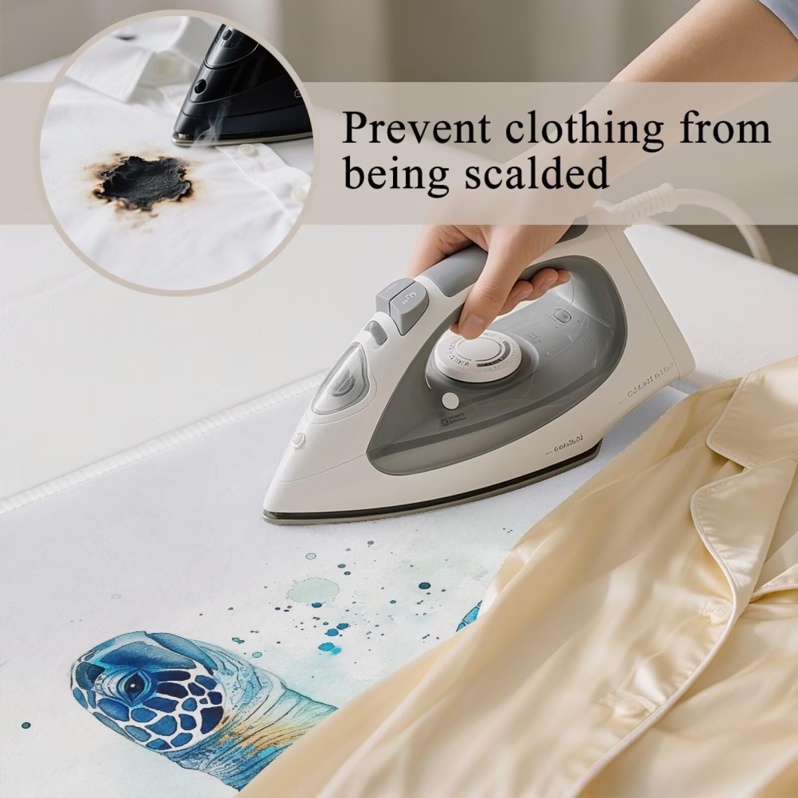 Ironing Mat Thickened Ironing Blanket Sea Turtle Portable Heat Resistant Ironing Pad for Washer