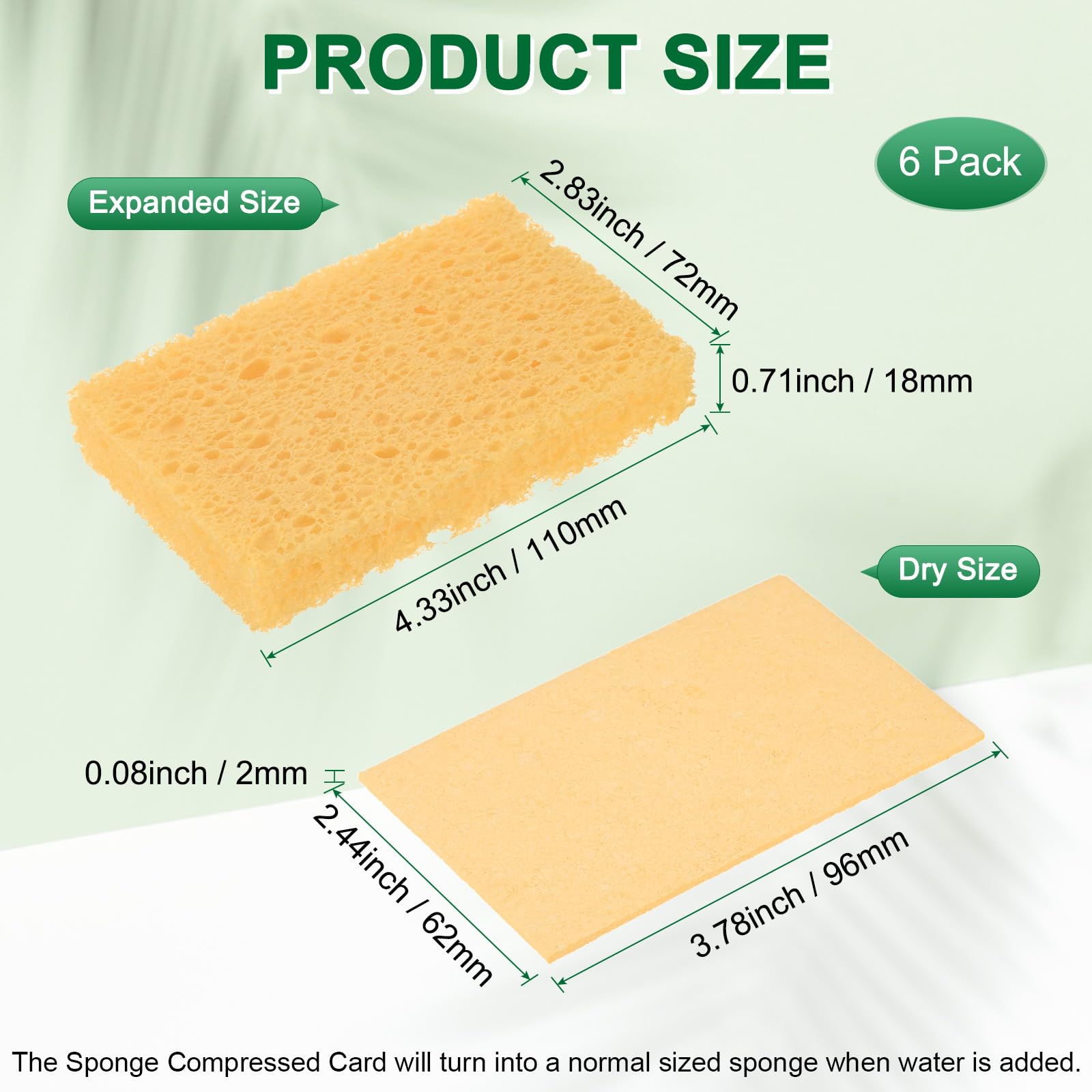 6 Pack Kitchen Sponges (6 Count)