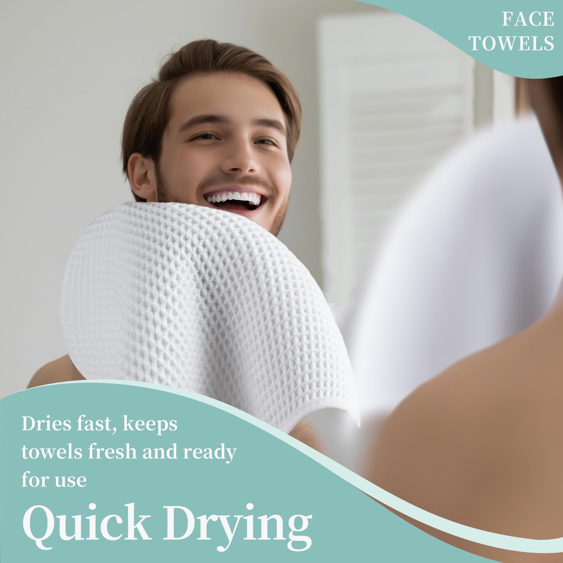 ber Waffle Face Towels (2 Count)