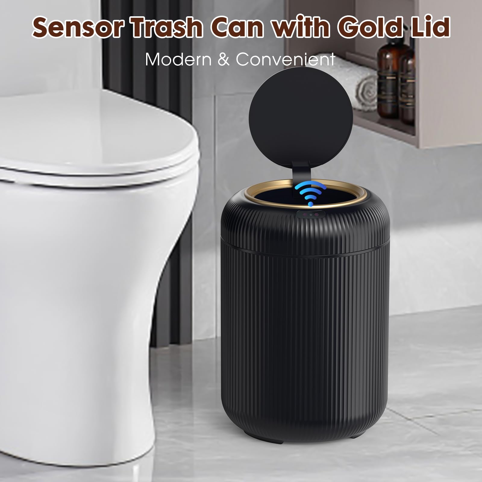 Touchless Trash Can Bathroom