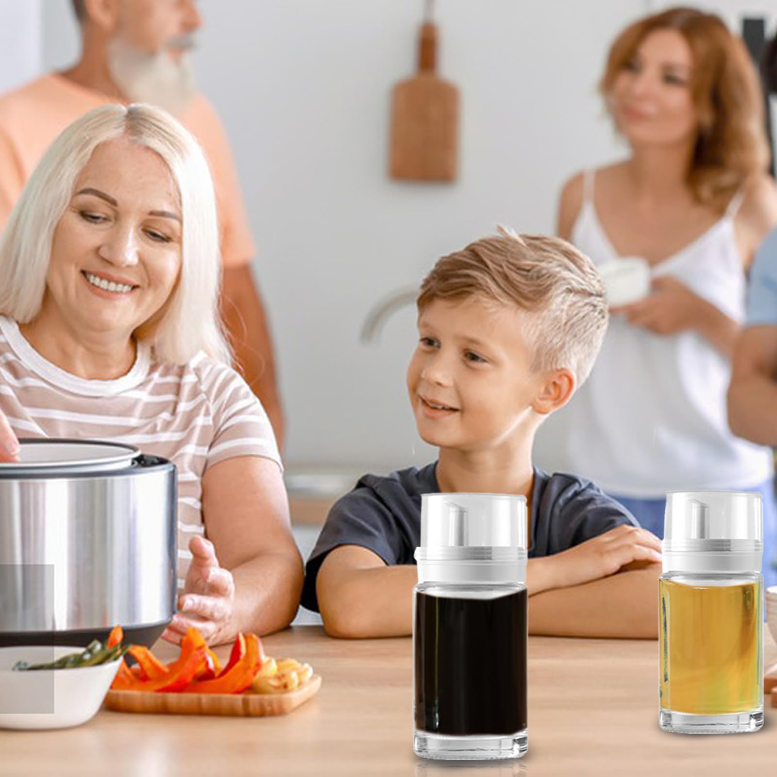 Small Glass Oil and Vinegar Dispenser Bottles