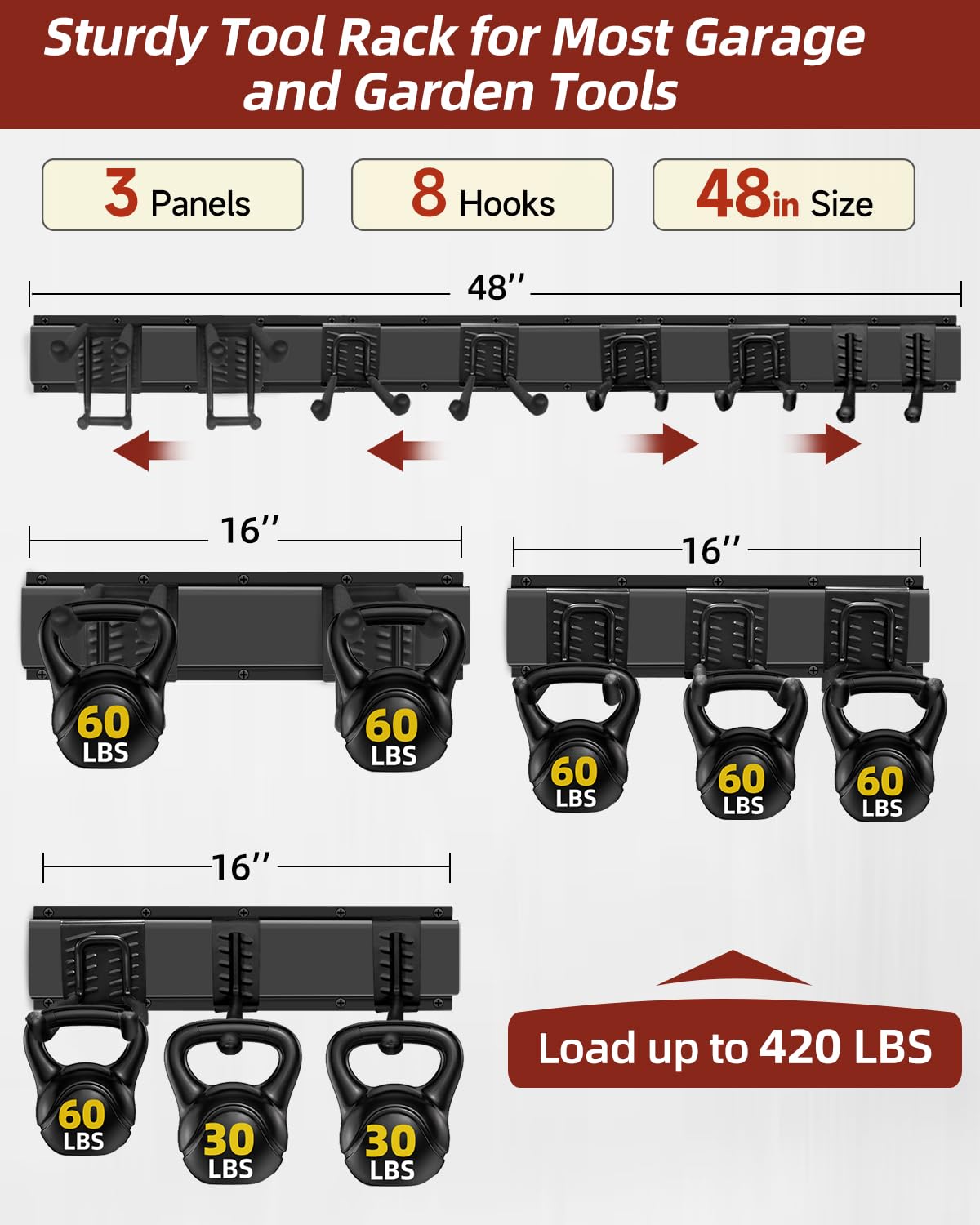 Garage Tool Organizer Wall Mount (10 Count)