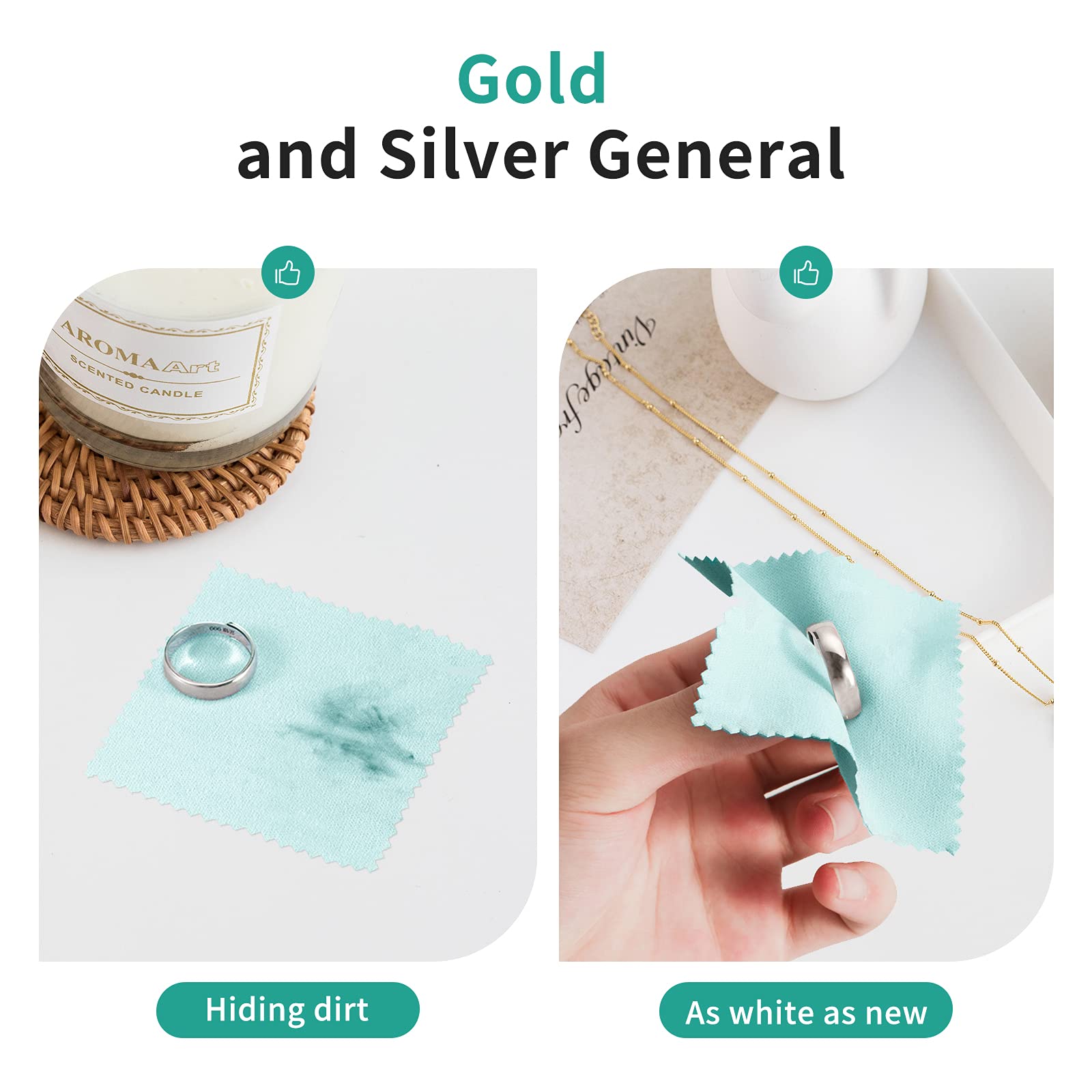 100pcs Premium Jewelry Cleaning Cloth (100 Count)