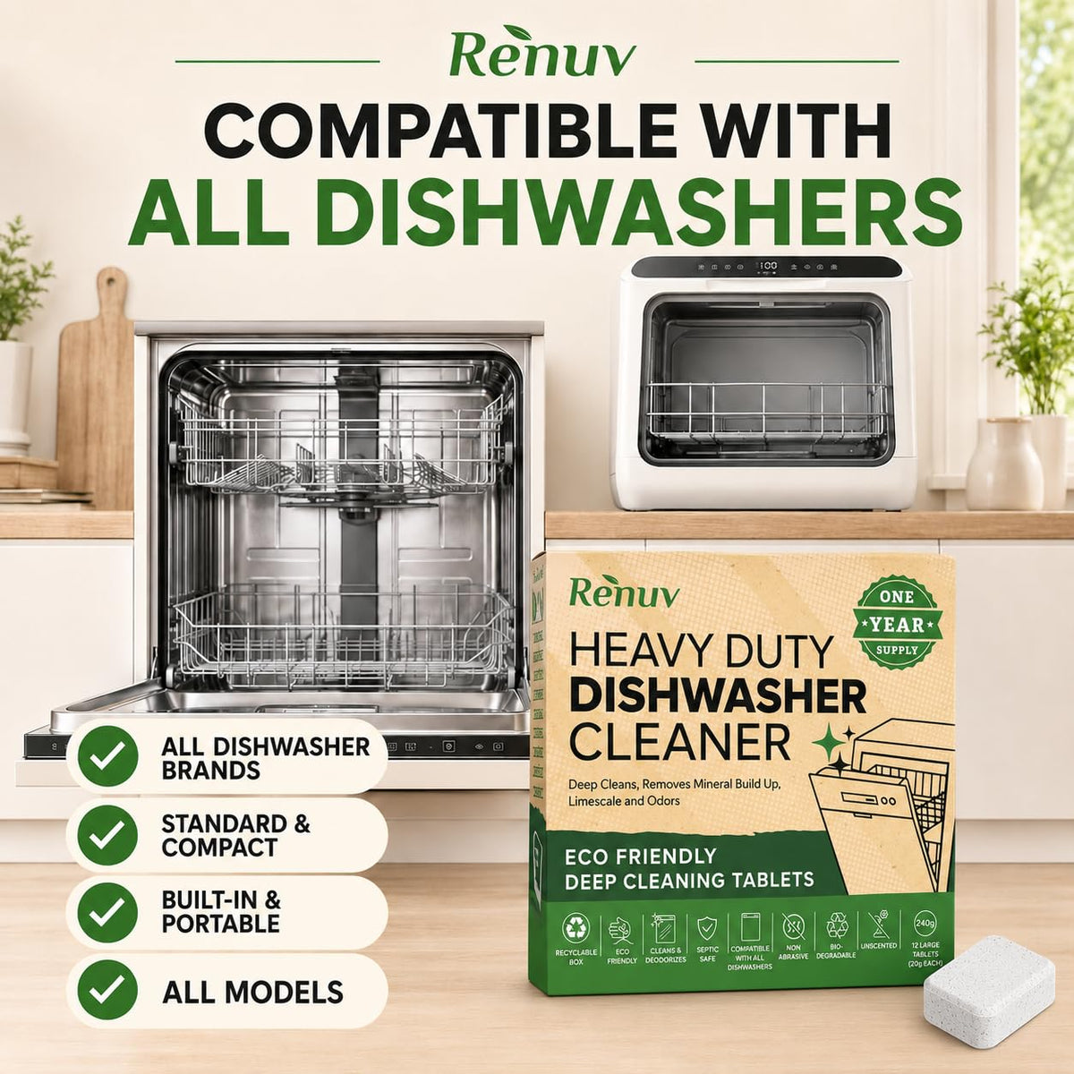 Dishwasher Cleaner + Coffee Maker Cleaner Bundle (24 Count)