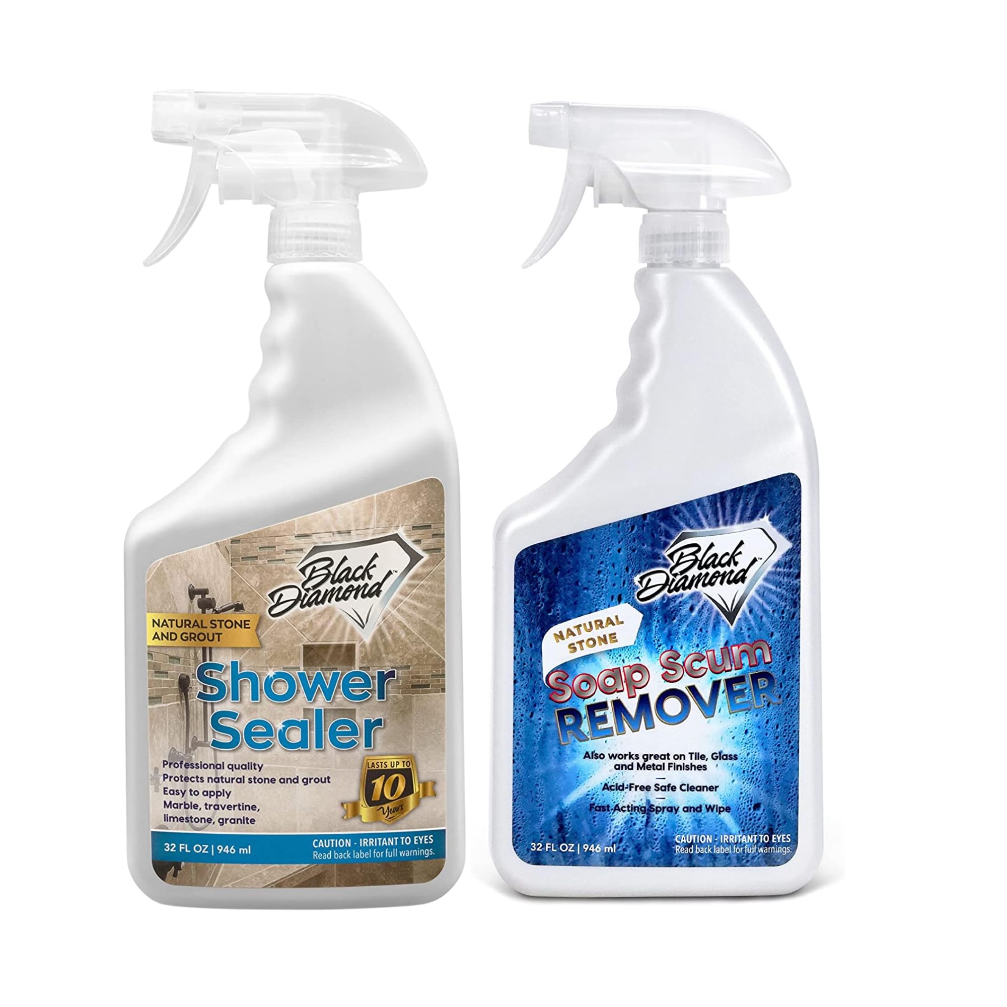 Natural Stone and Grout Shower Sealer + Soap Scum Remover 2 (64 Fl Oz)