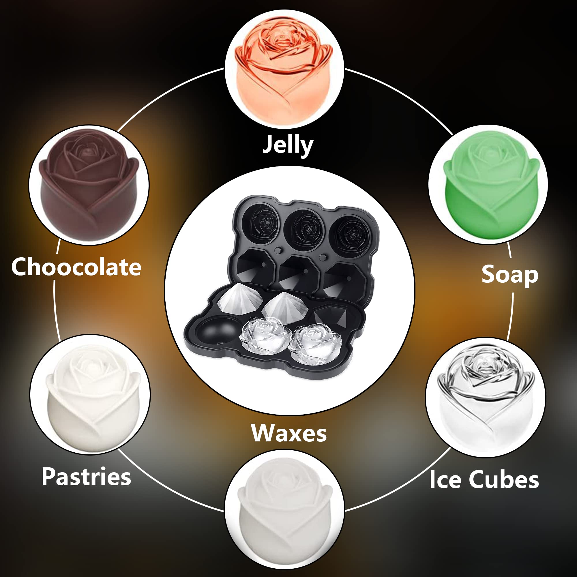 Silicone Ice Cube Tray with Lids (9.99 Count)