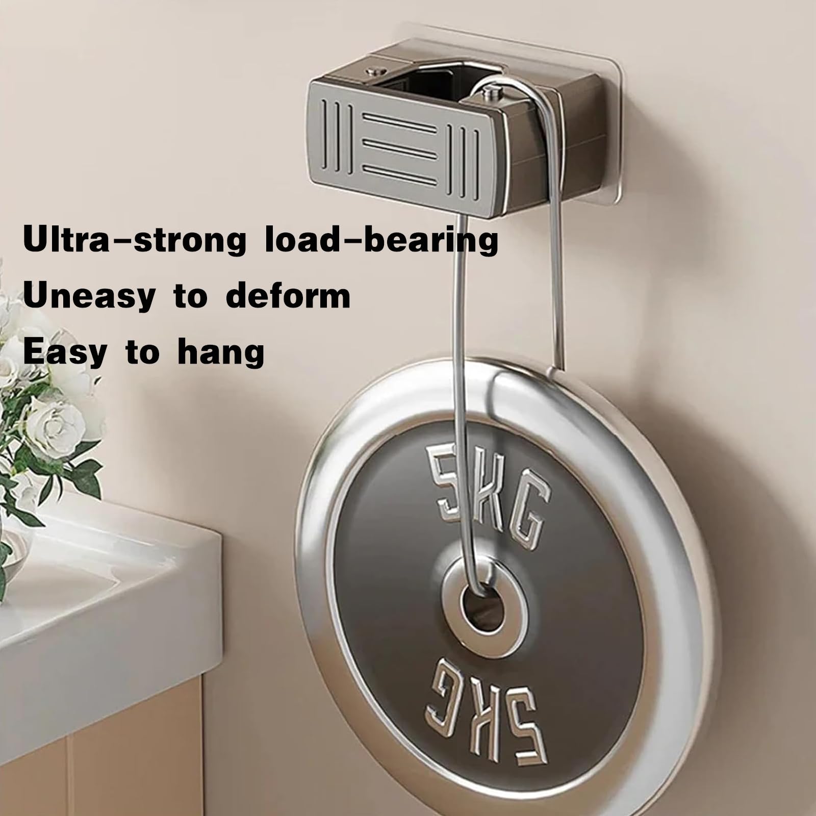 4 Pack Broom Holder Wall Mount (4 Count)
