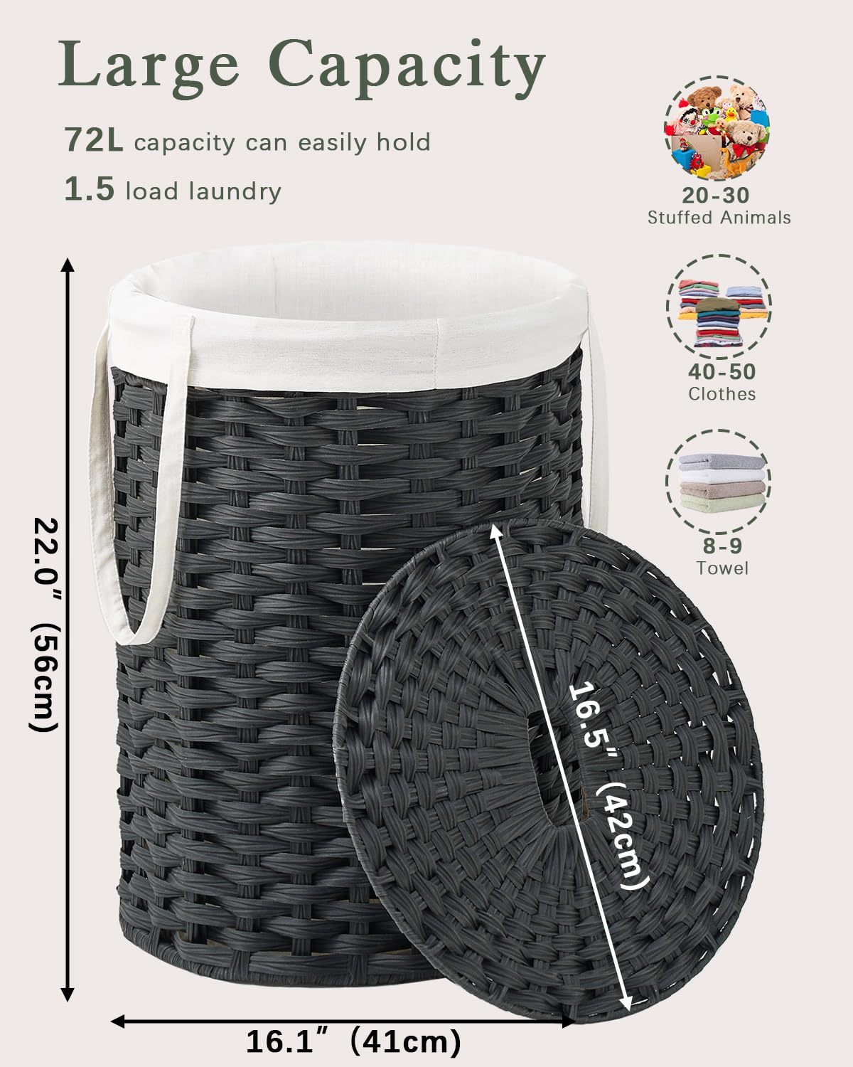 Laundry Hamper with Lid