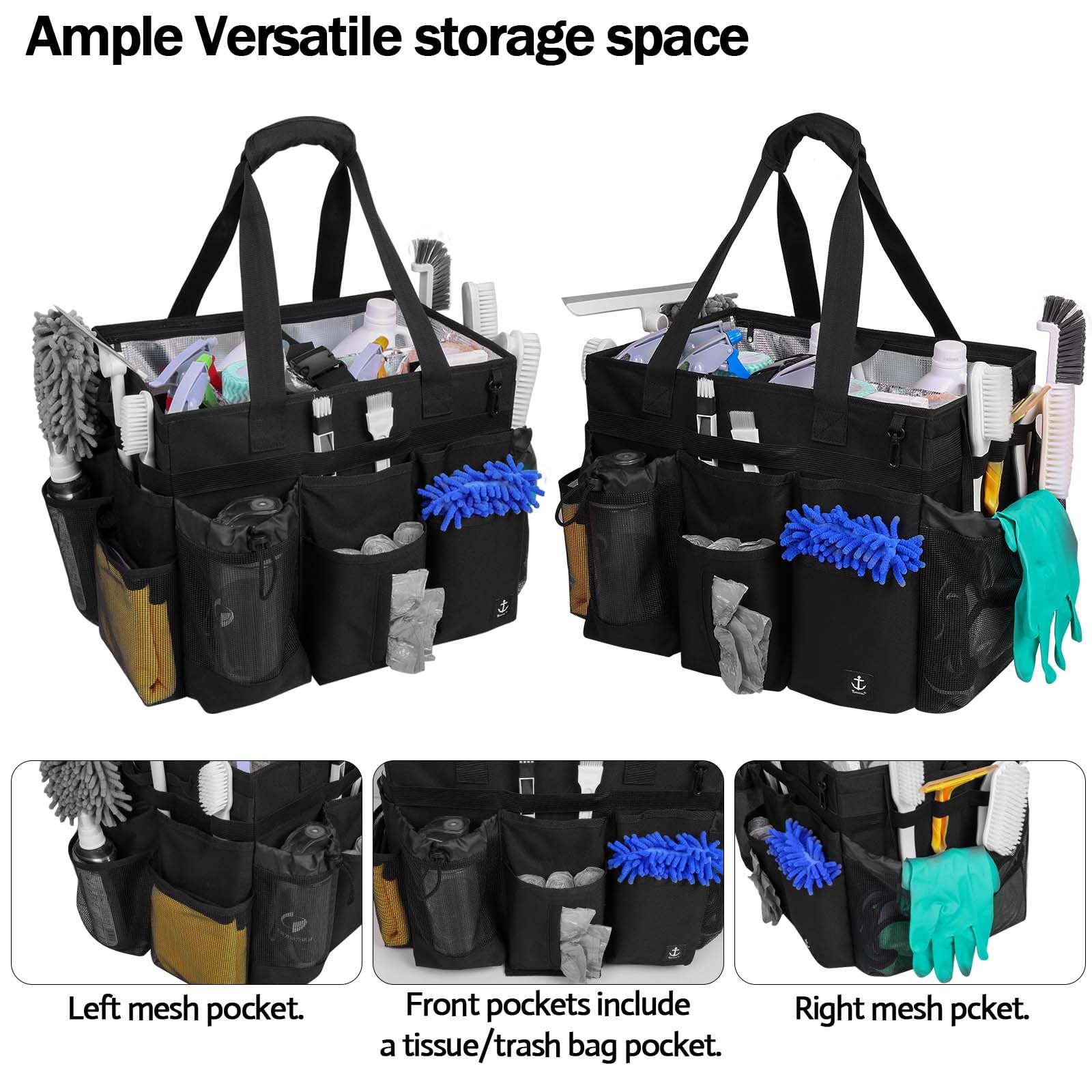 Rolling Cleaning Caddy Bag Built