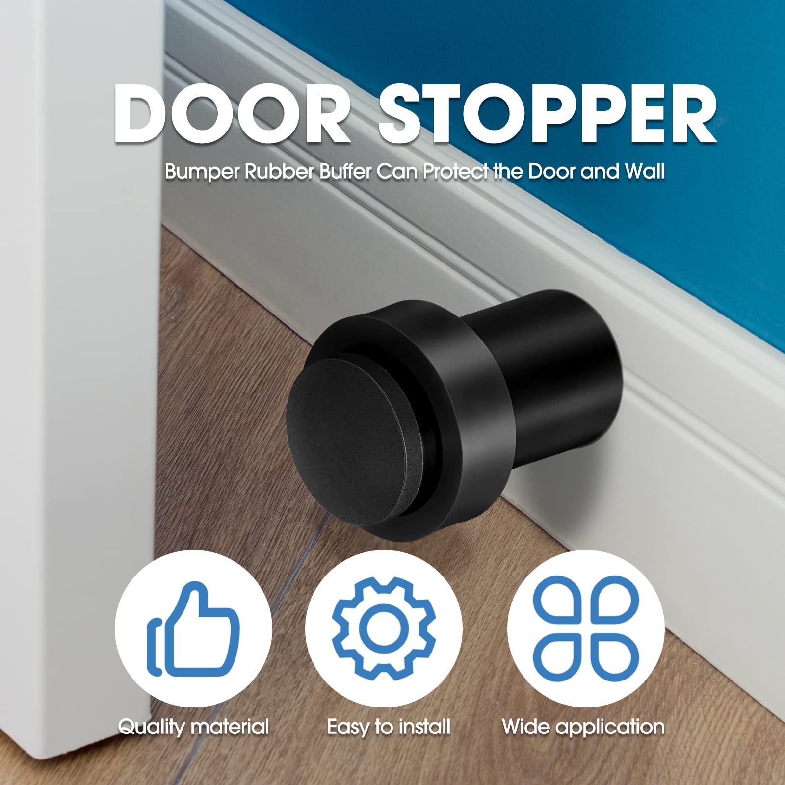30 Pcs Floor Mounted Door Stopper Stainless Steel (30 Count)