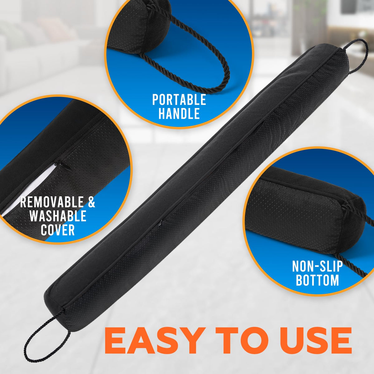 36” Weighted Under Door Draft Stopper