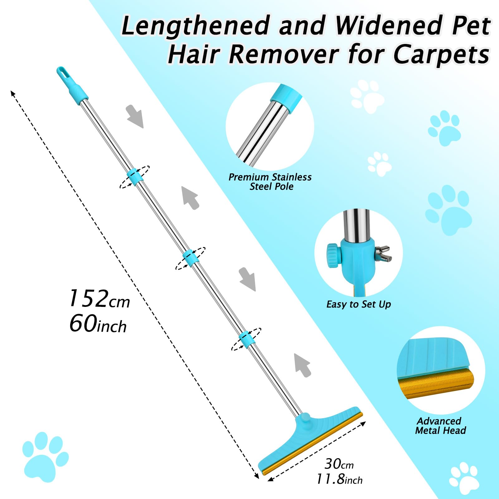 Carpet Rake for Pet Hair Removal Tool - ModHome Supplies