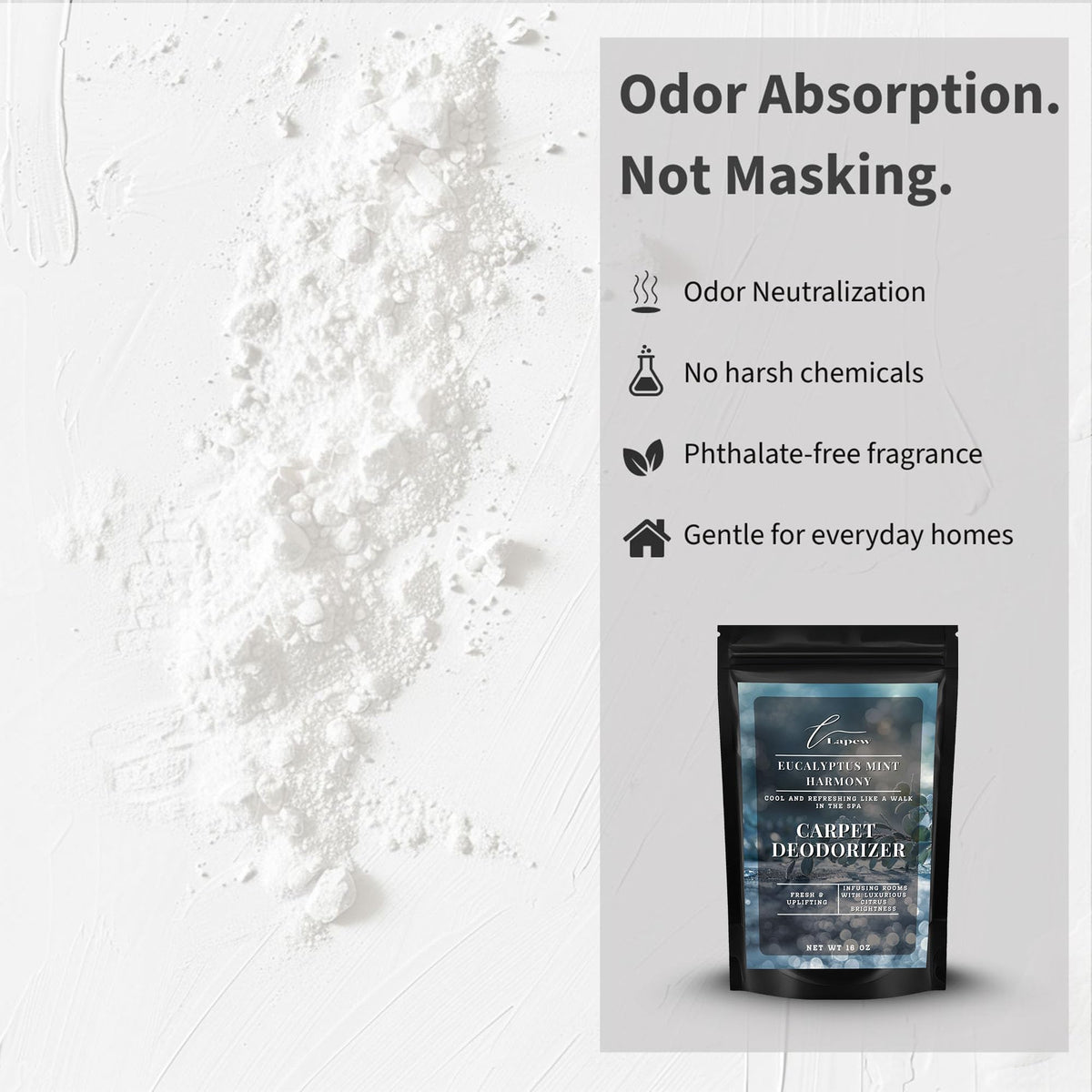 Eucalyptus Snowfall Carpet Deodorizer Powder (16 Ounce)