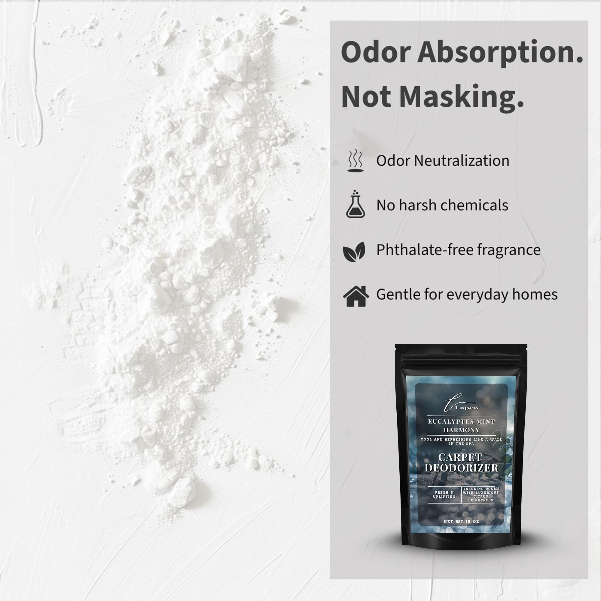 Eucalyptus Snowfall Carpet Deodorizer Powder (16 Ounce)