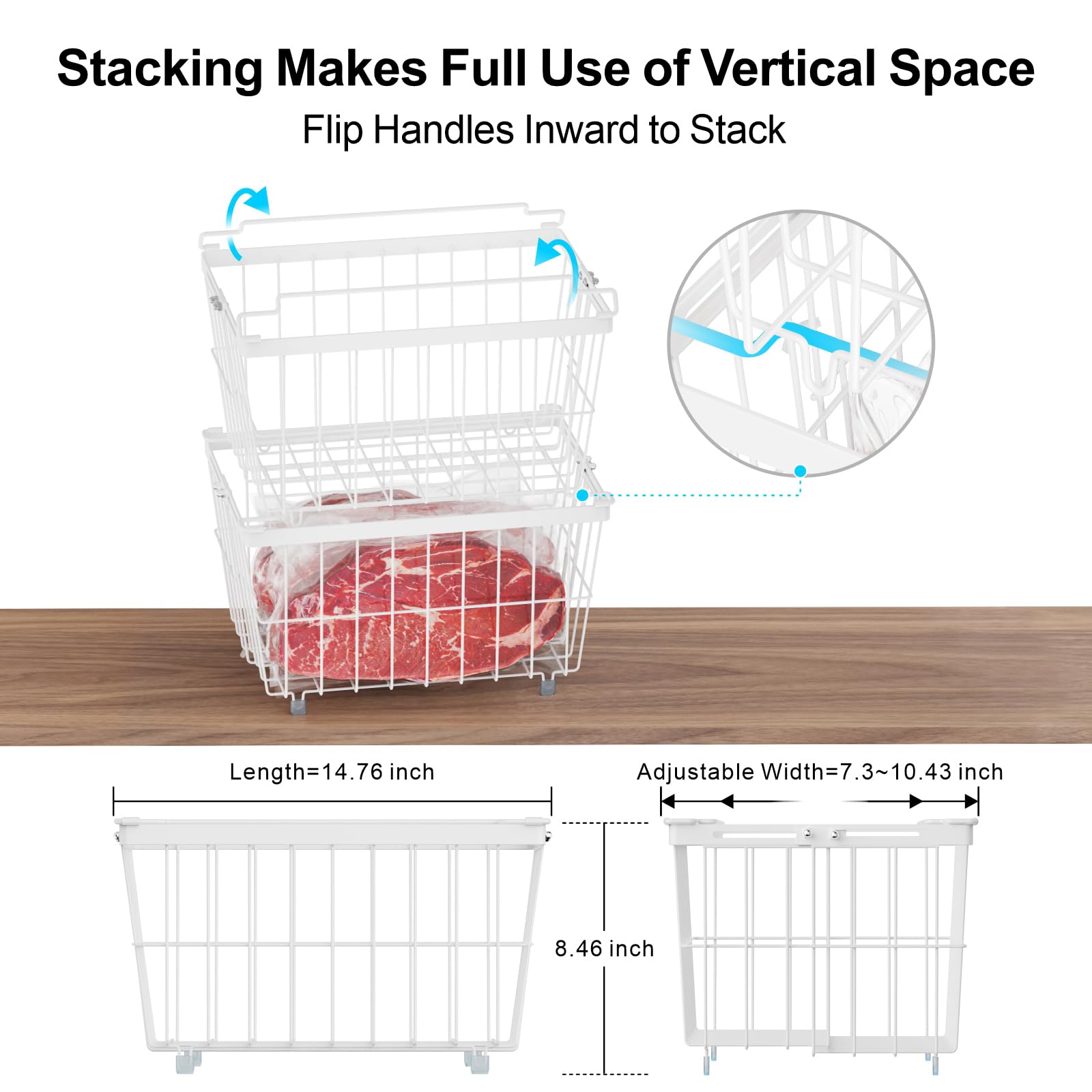 Freezer Organizer Bins (6 Count)