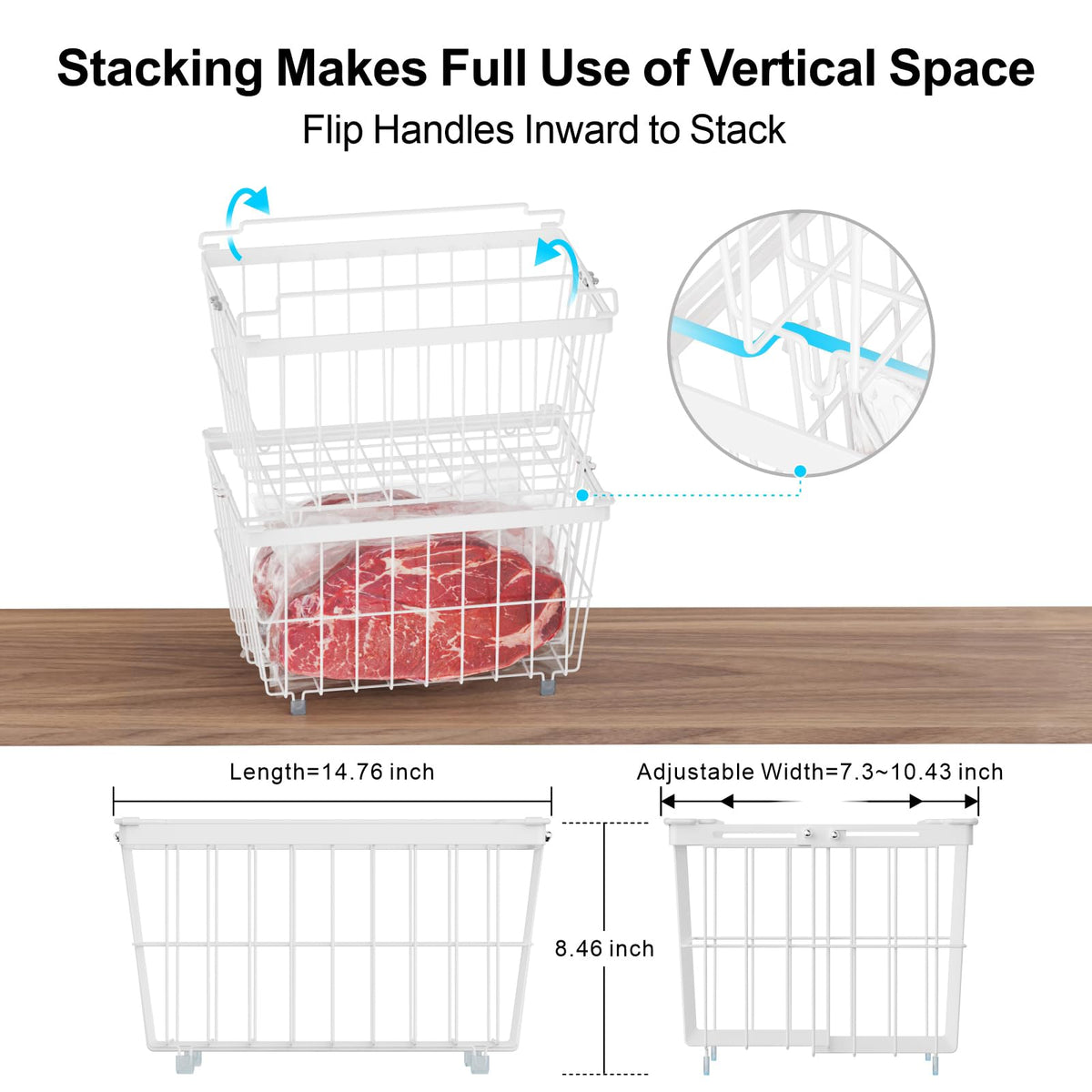 Deep Freezer Organizer Bins (4 Count)