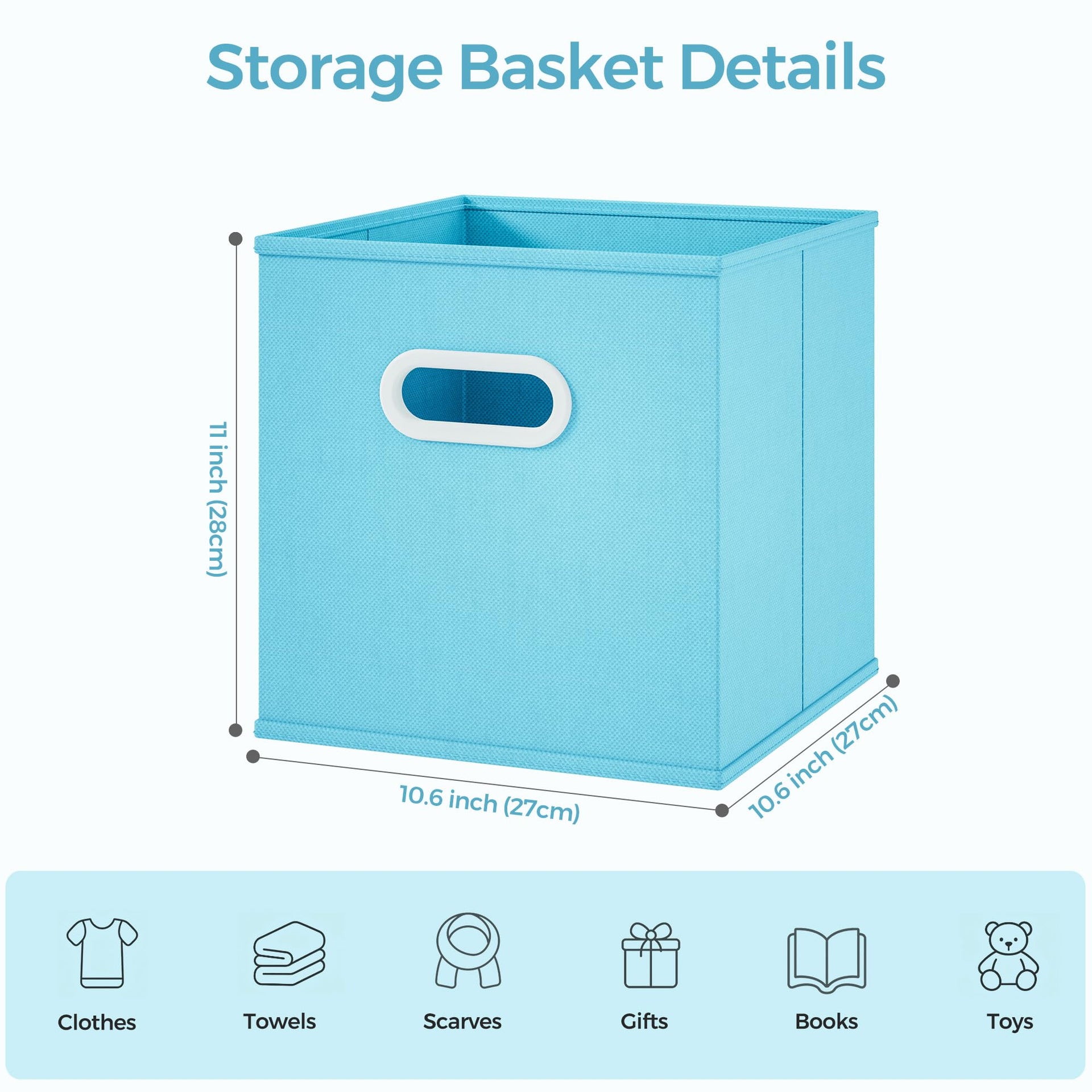Fabric Storage Cubes Bins (6 Count)