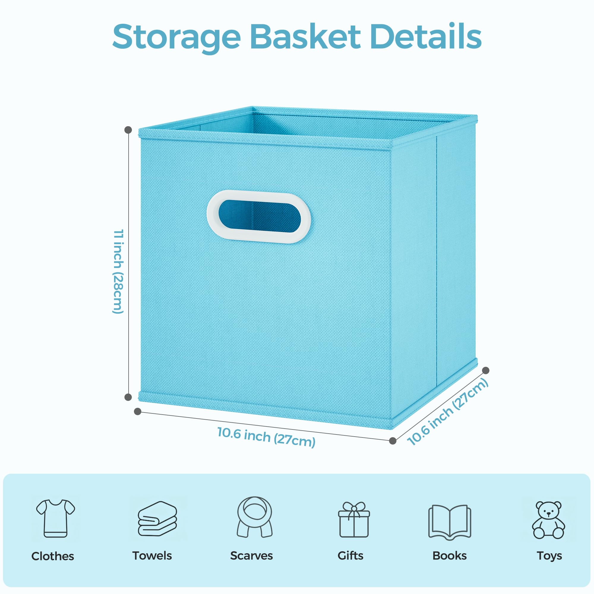 Fabric Storage Cubes Bins (6 Count)
