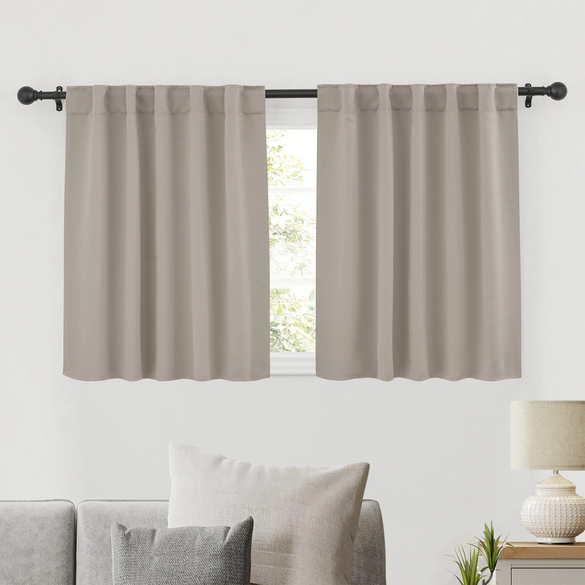 Privacy Bathroom Curtains (2 Count)