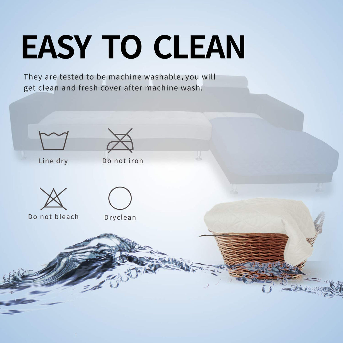 Sectional Couch Covers for Dogs L Shape Sofa Cover Reversible Sofa Slipcover Chaise Lounge Cover Furniture Protector Cover for Pets Dog Cat