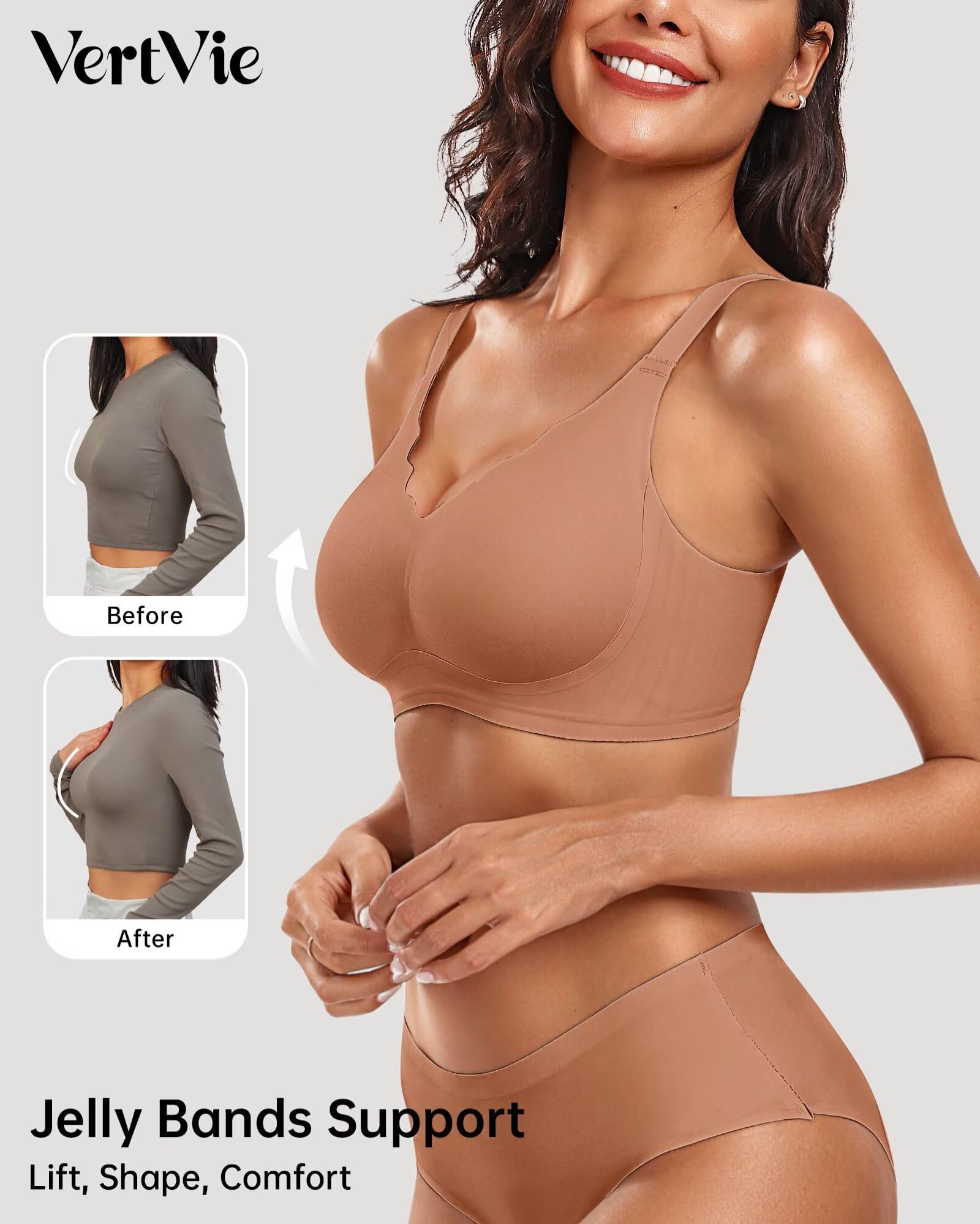 Seamless Jelly Bra No Underwire Supportive Bralette