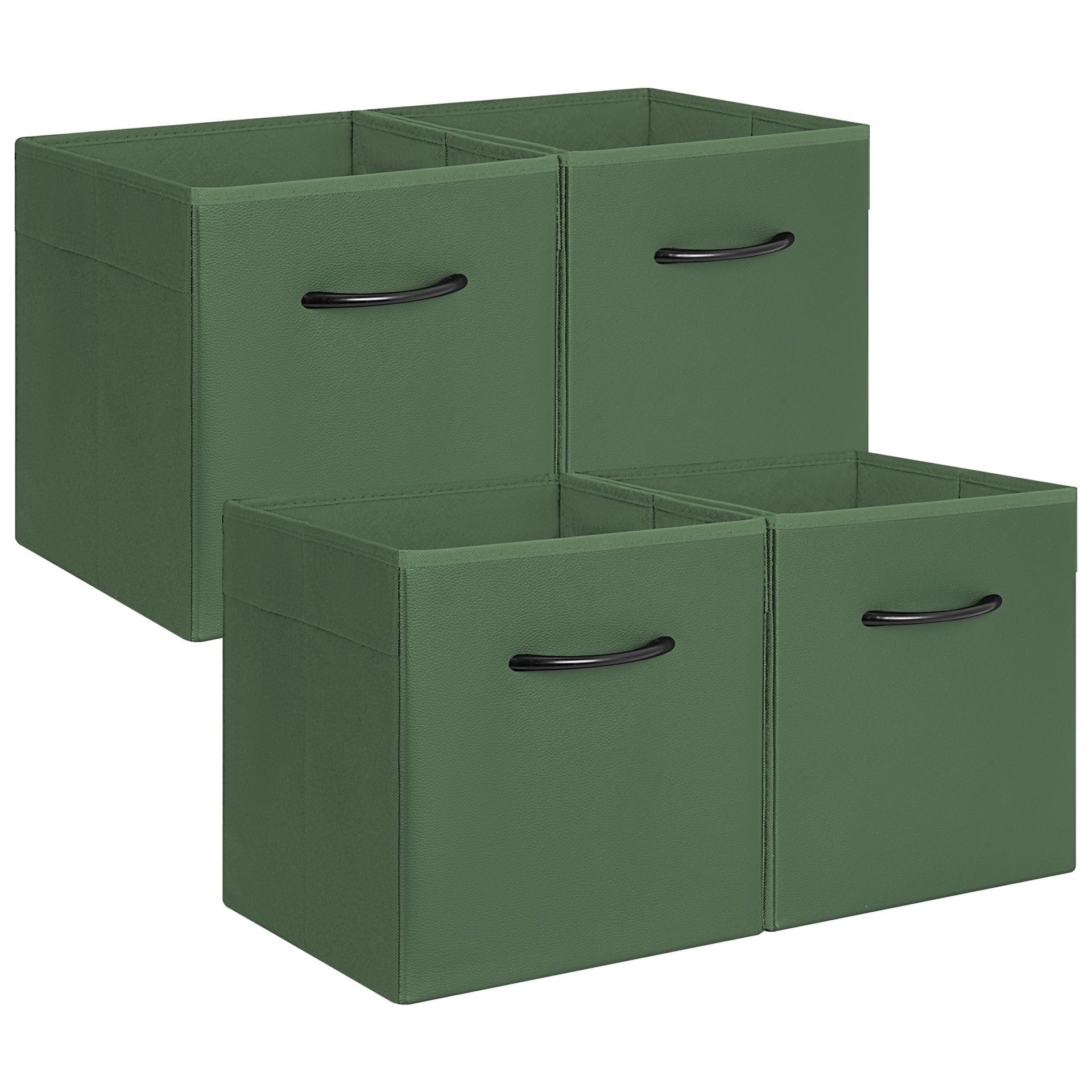 11in Leather Storage Cubes (4 Count)