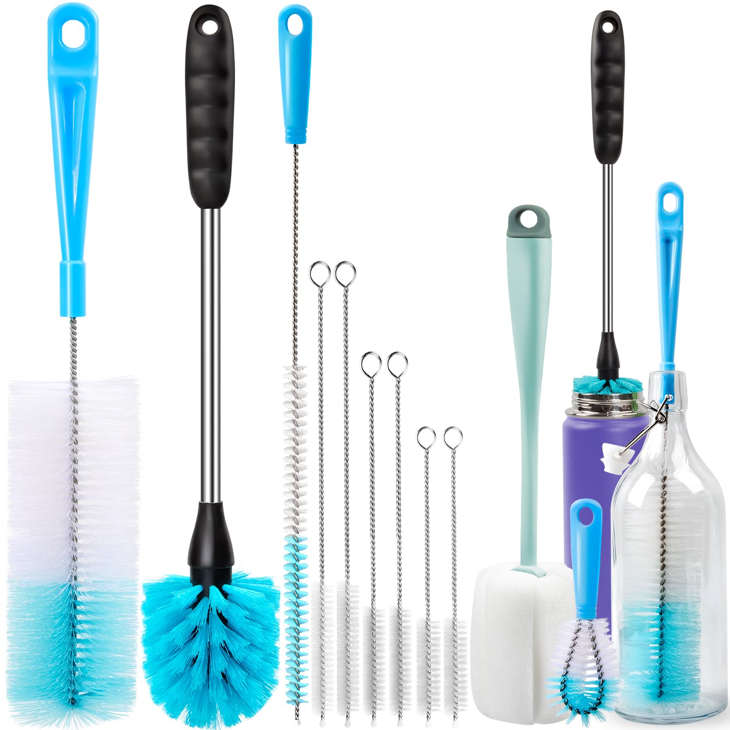 Bottle Brush Tube Cleaning Lab Set with Long Handle