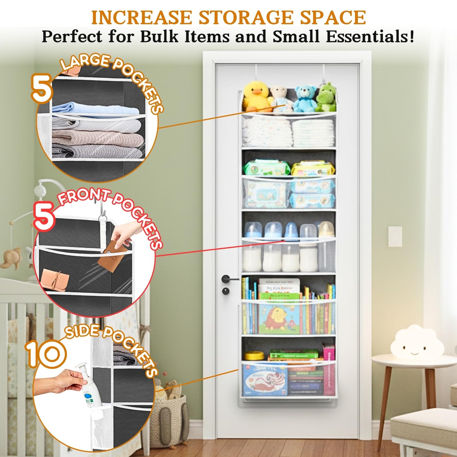 2P 5Tiers Over Door Organizer