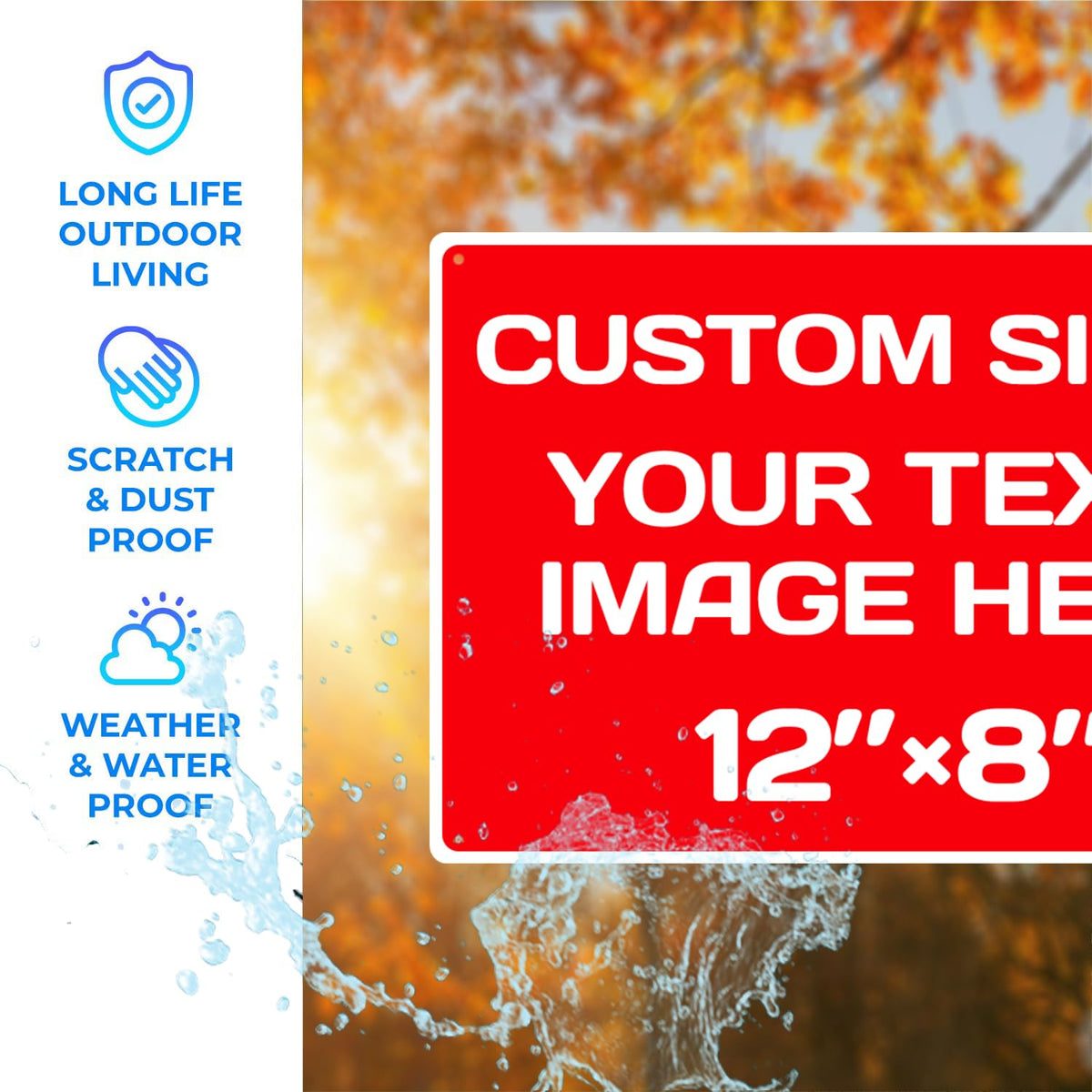 Personalized Aluminum Weatherproof Metal Sign