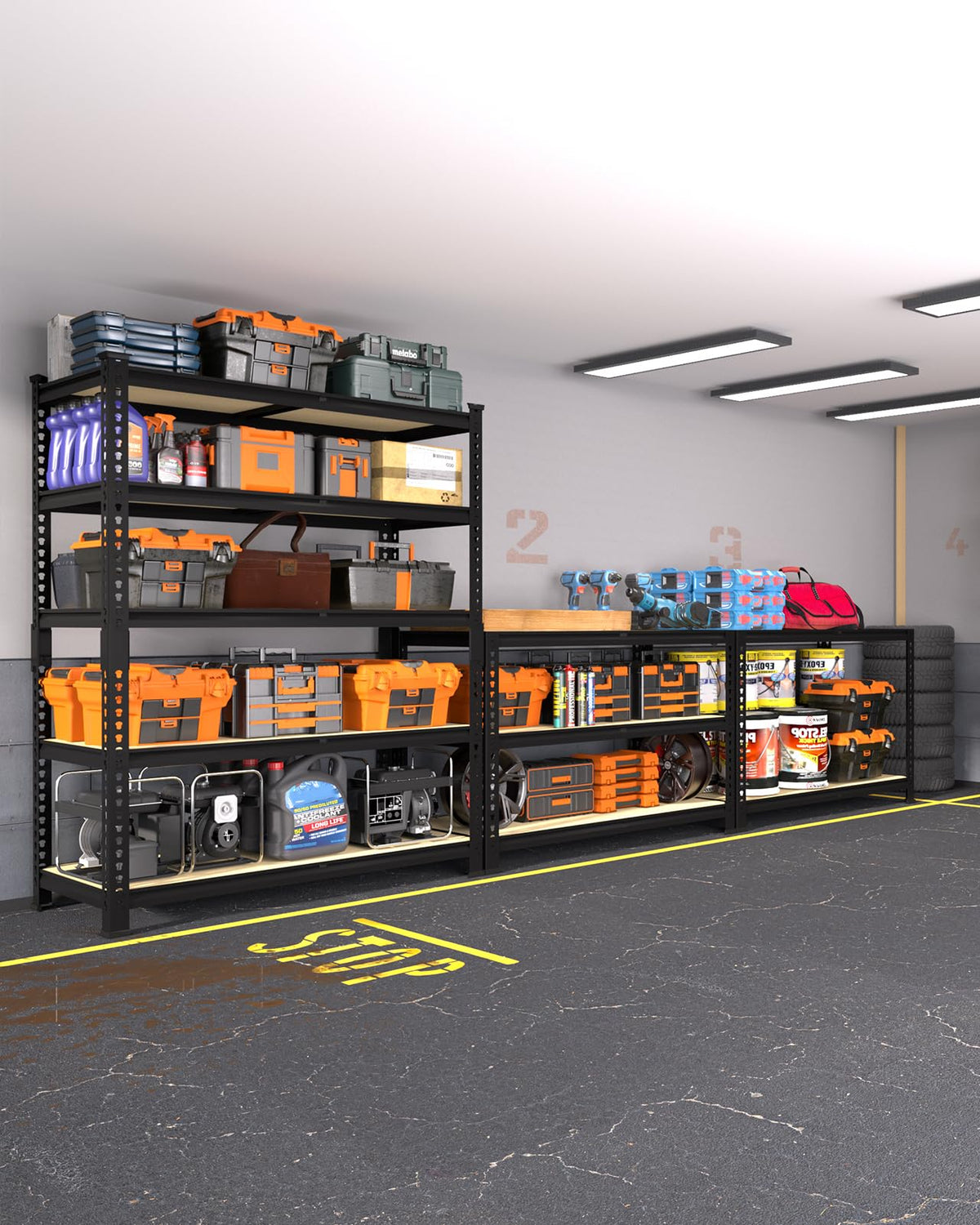 5 Tier Garage Storage Shelves (3 Count)