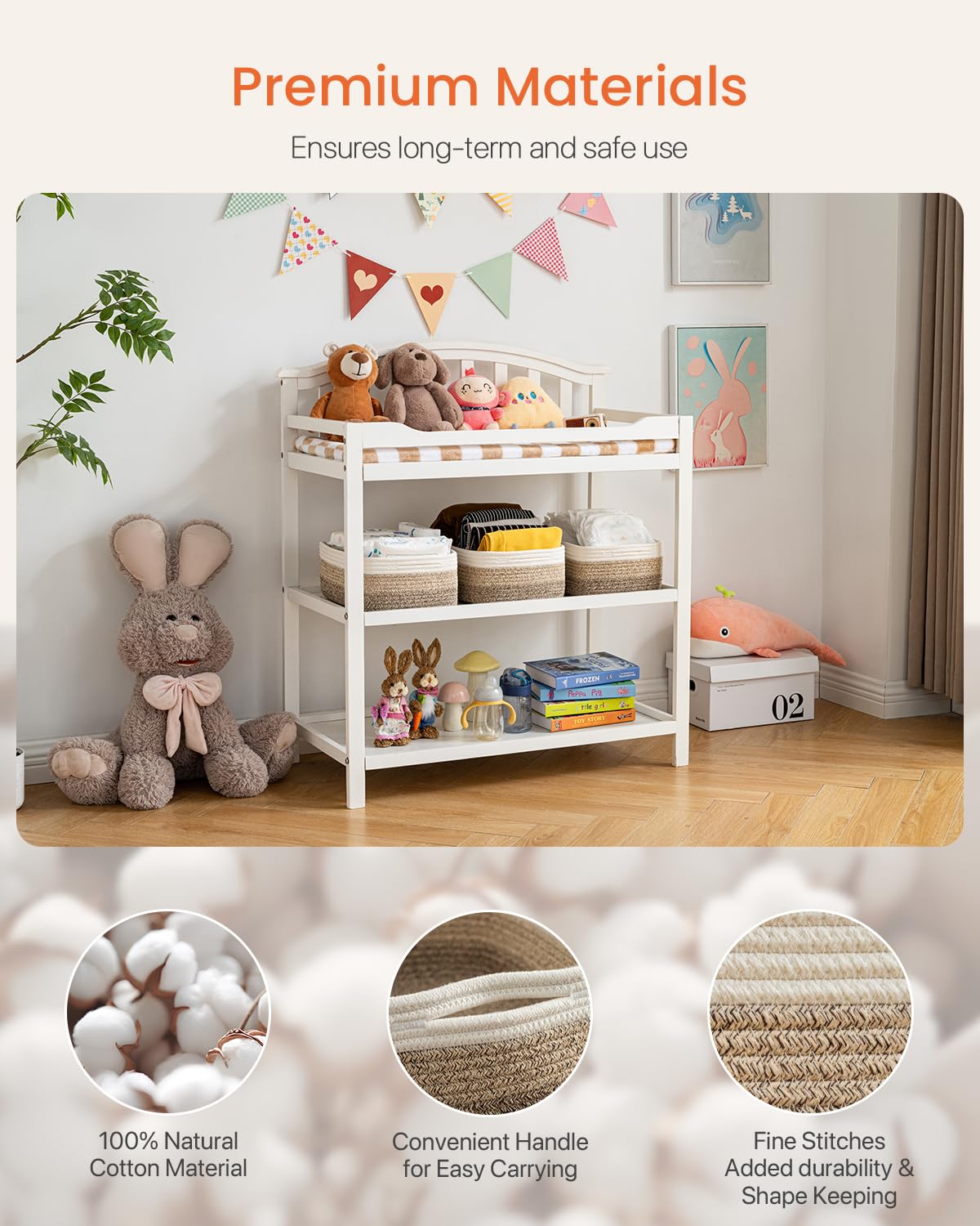 Small Woven Storage Basket for Organizing (3 Count)