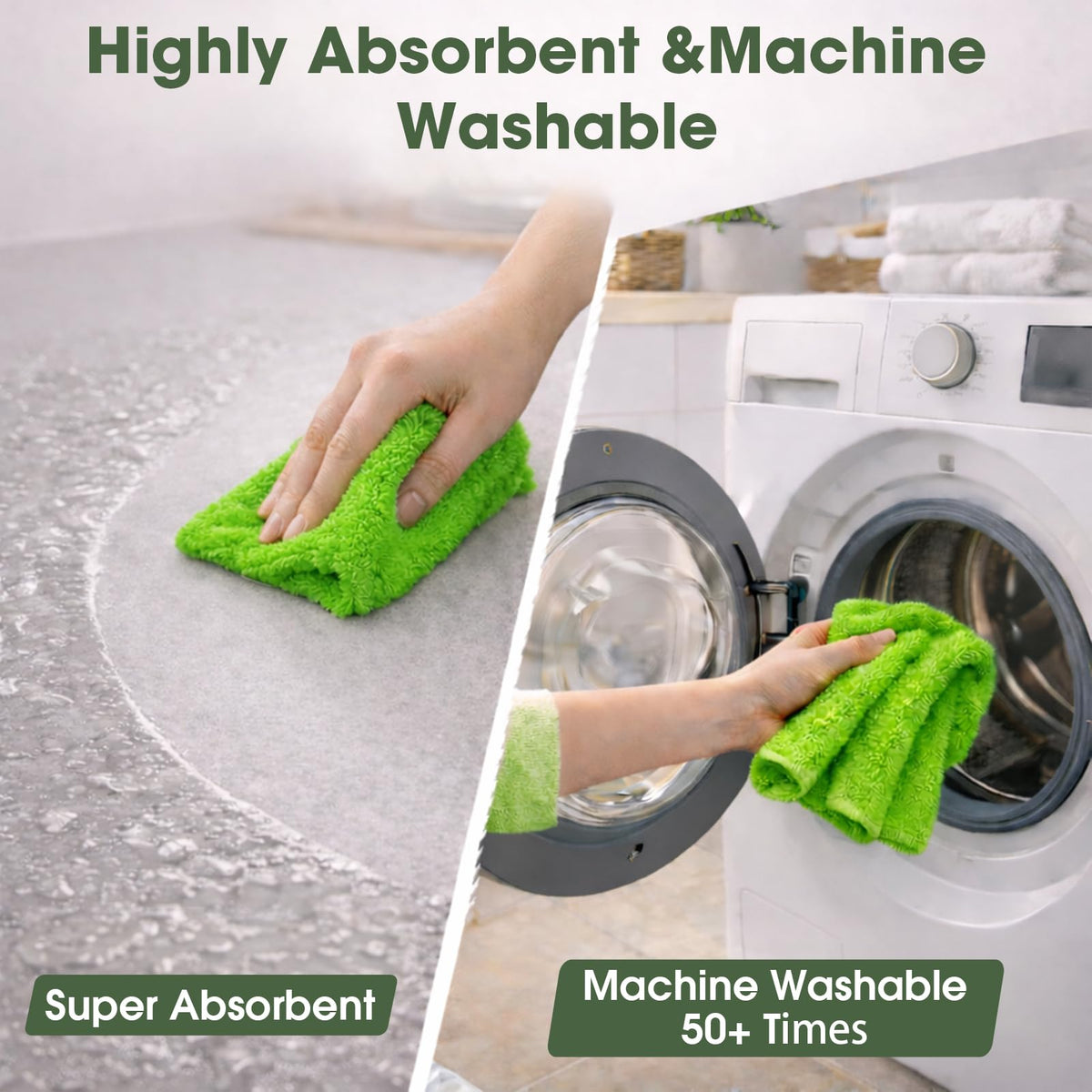 Microfiber Cleaning Cloth Roll (100 Count)