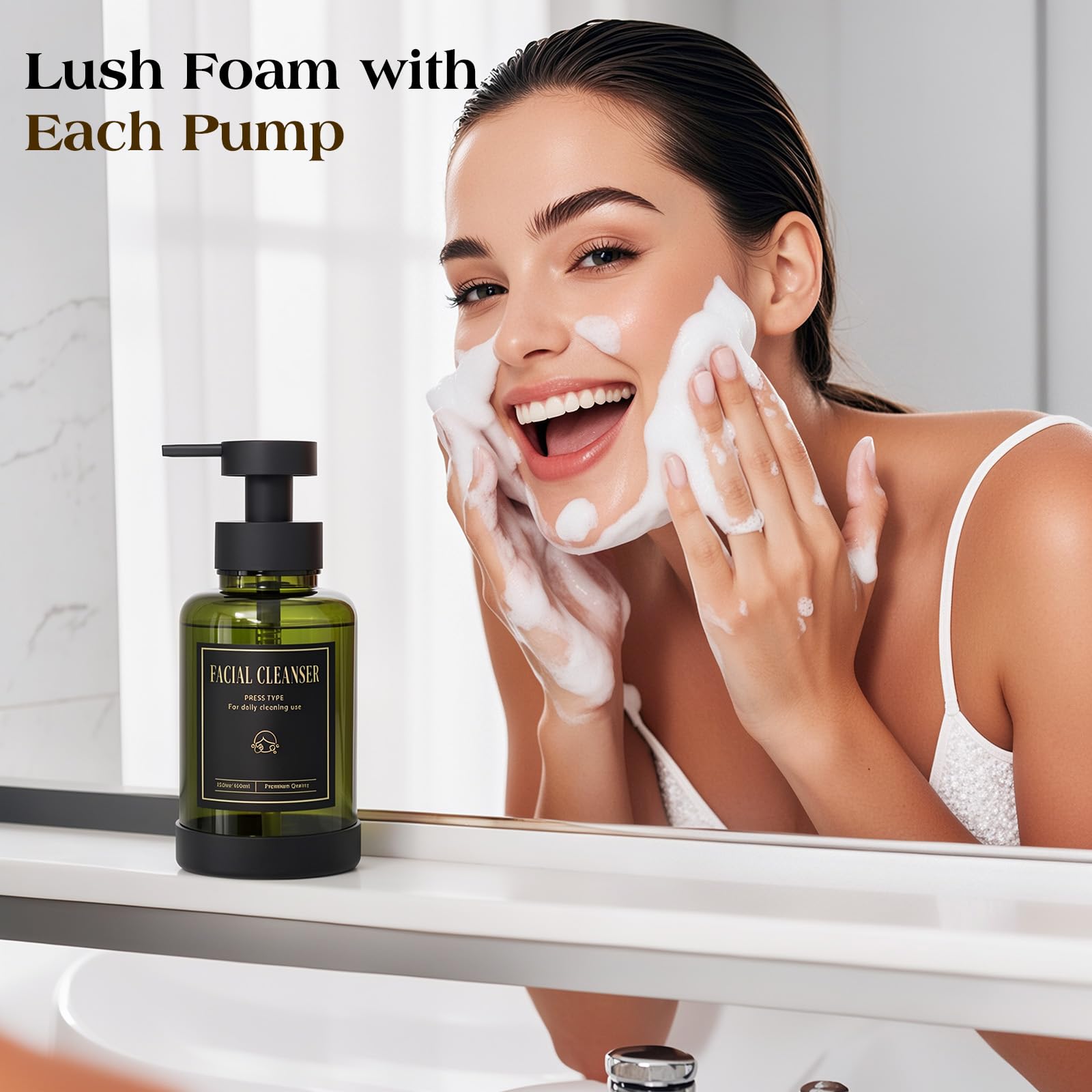 Foaming Soap Dispenser 15oz Hand Soap Bottle (2 Count)