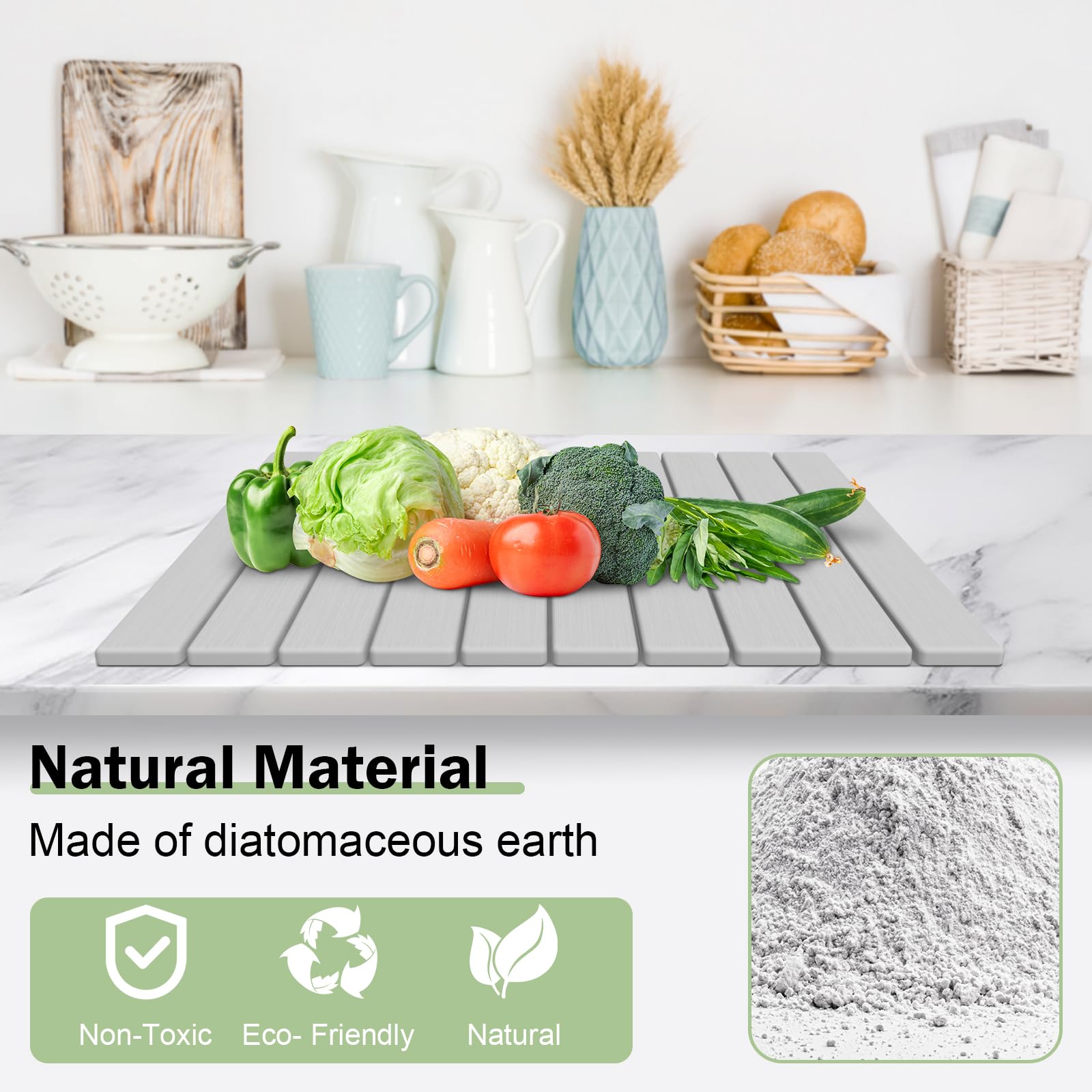 Stone Dish Drying Mat for Kitchen Counter