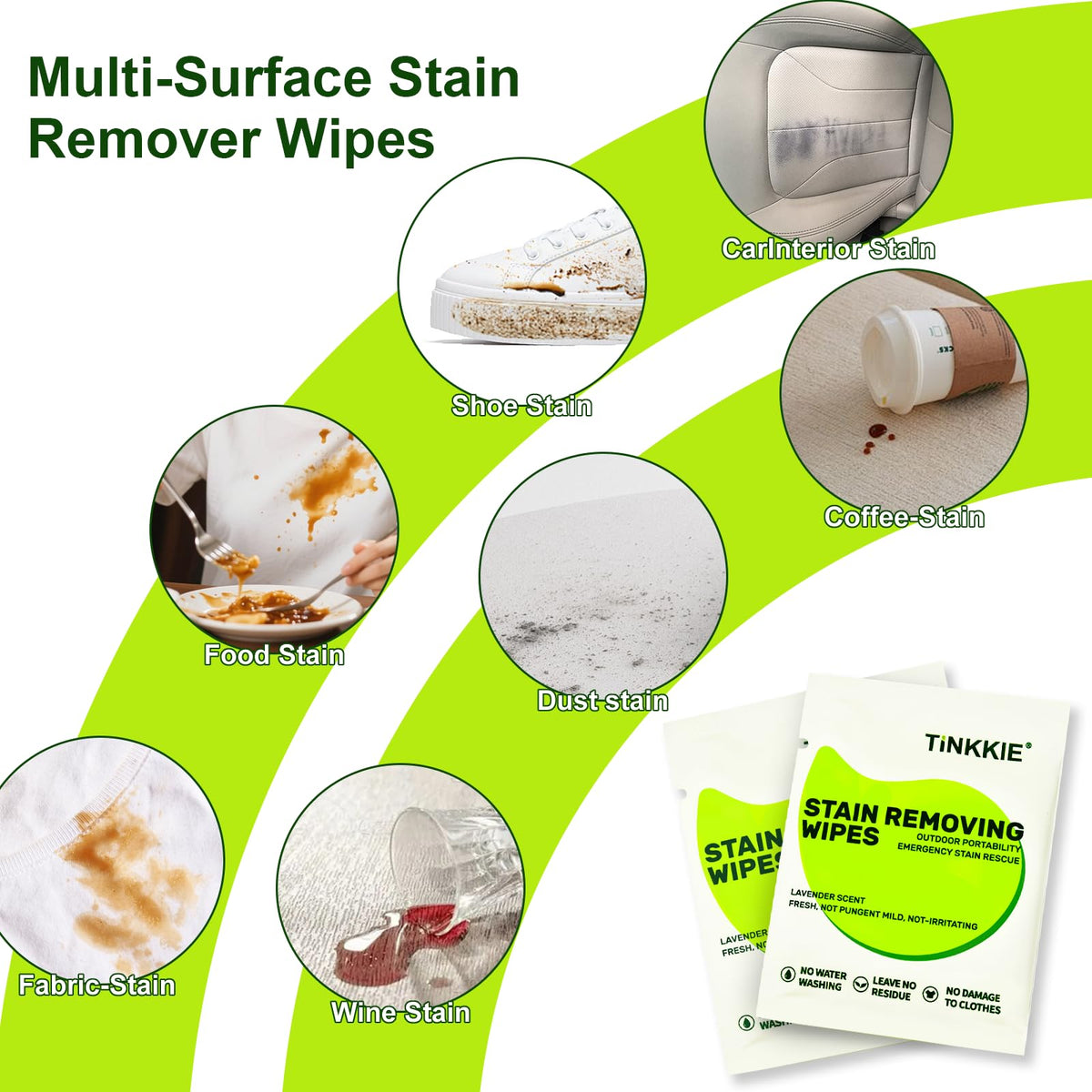 Stain Remover Wipes for Clothes & Fabric (100 Count)