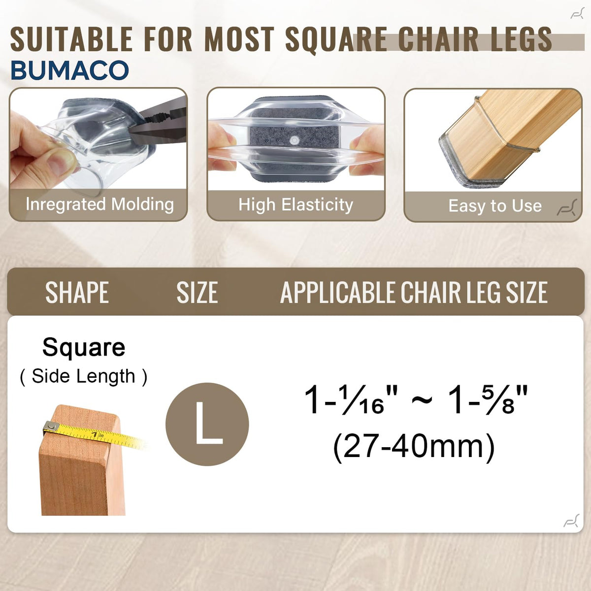 Chair Leg Floor Protectors for Hardwood Floors Anti (20 Count)