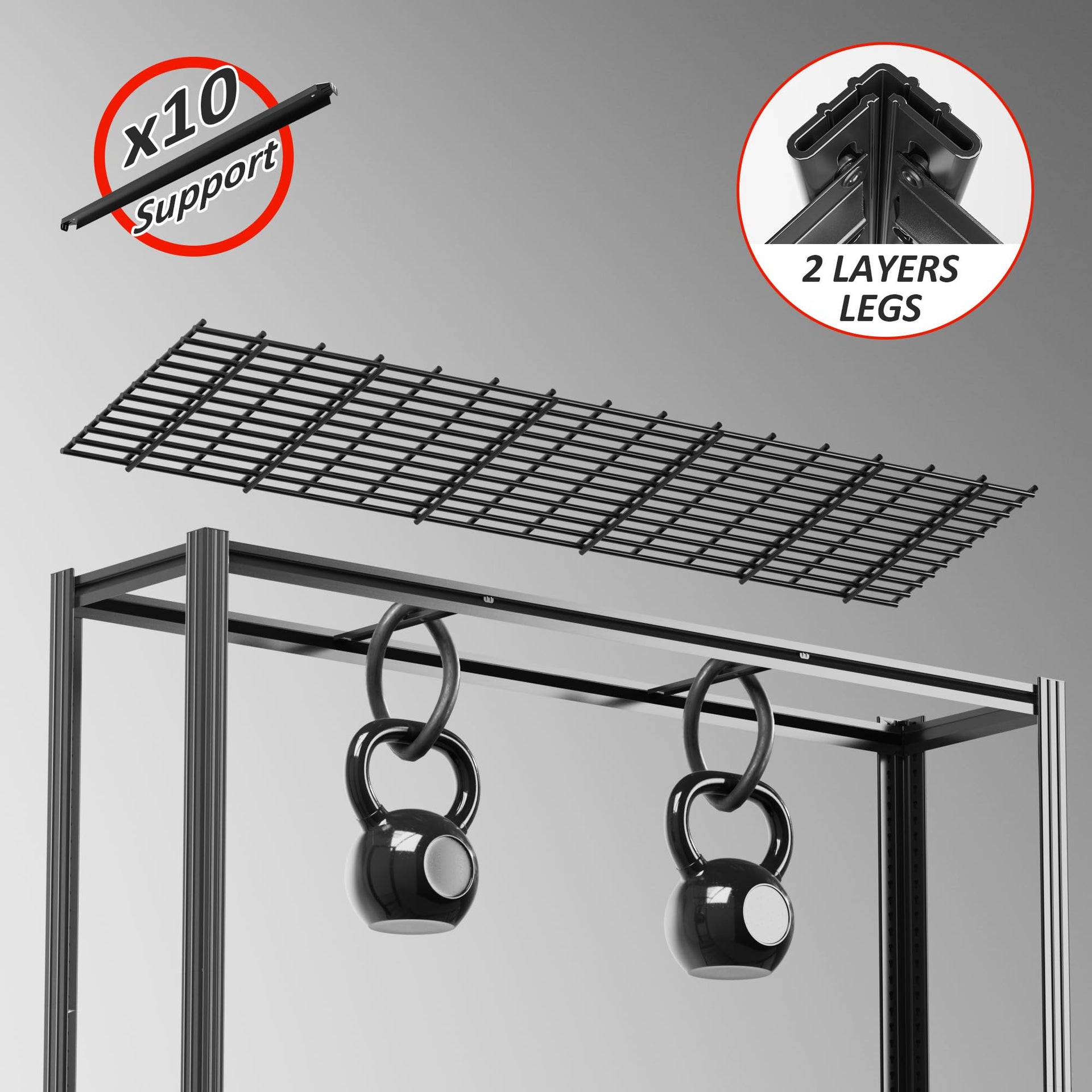 60" W Garage Shelving Heavy Duty Metal Shelving 3030LBS