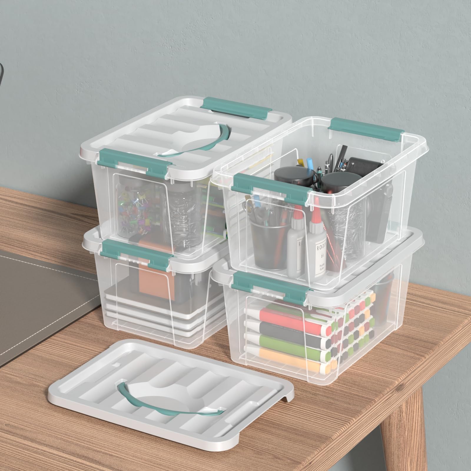 7 Quart Storage Bins with Lids (6 Count)