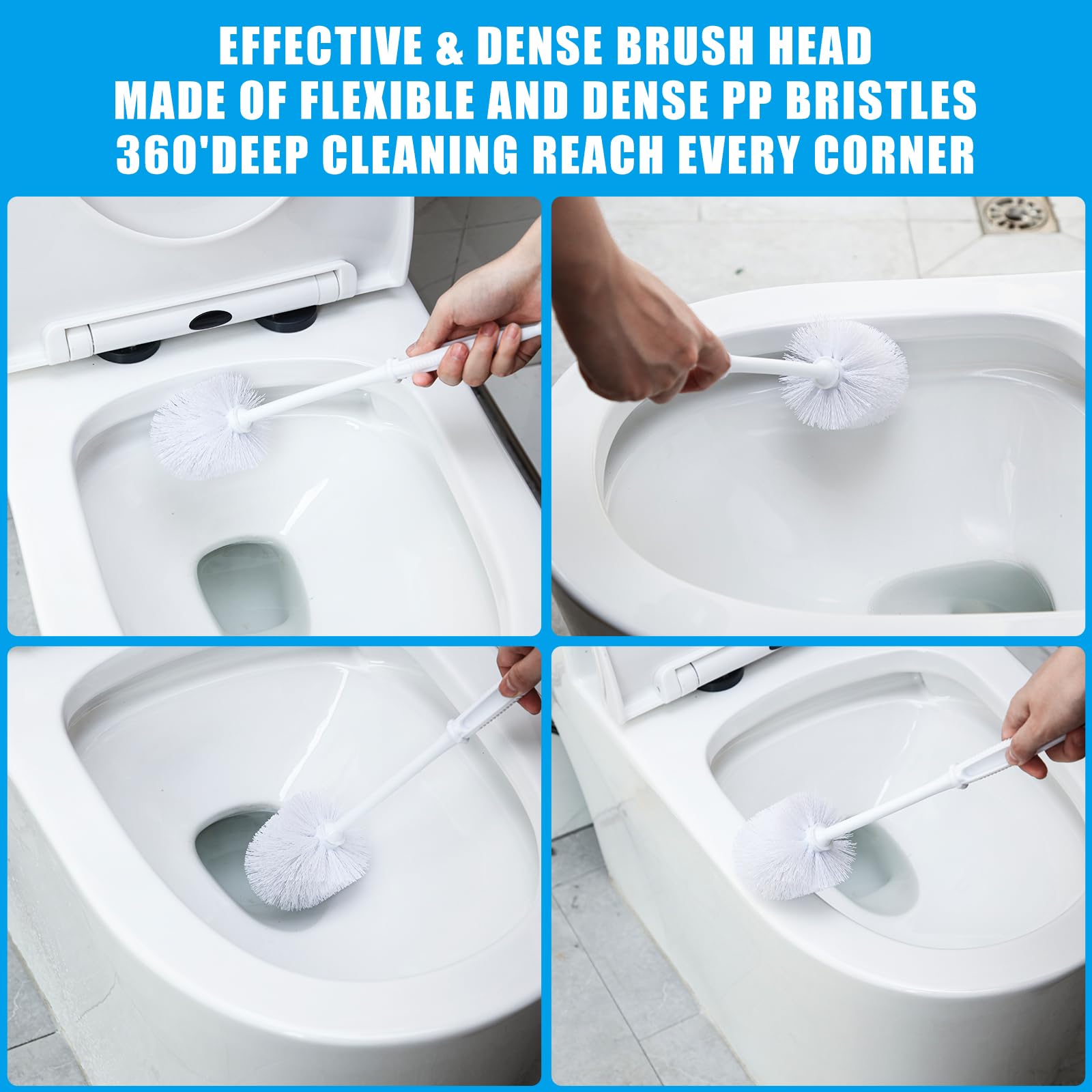 50 Pcs White Toilet Brush (50 Count)